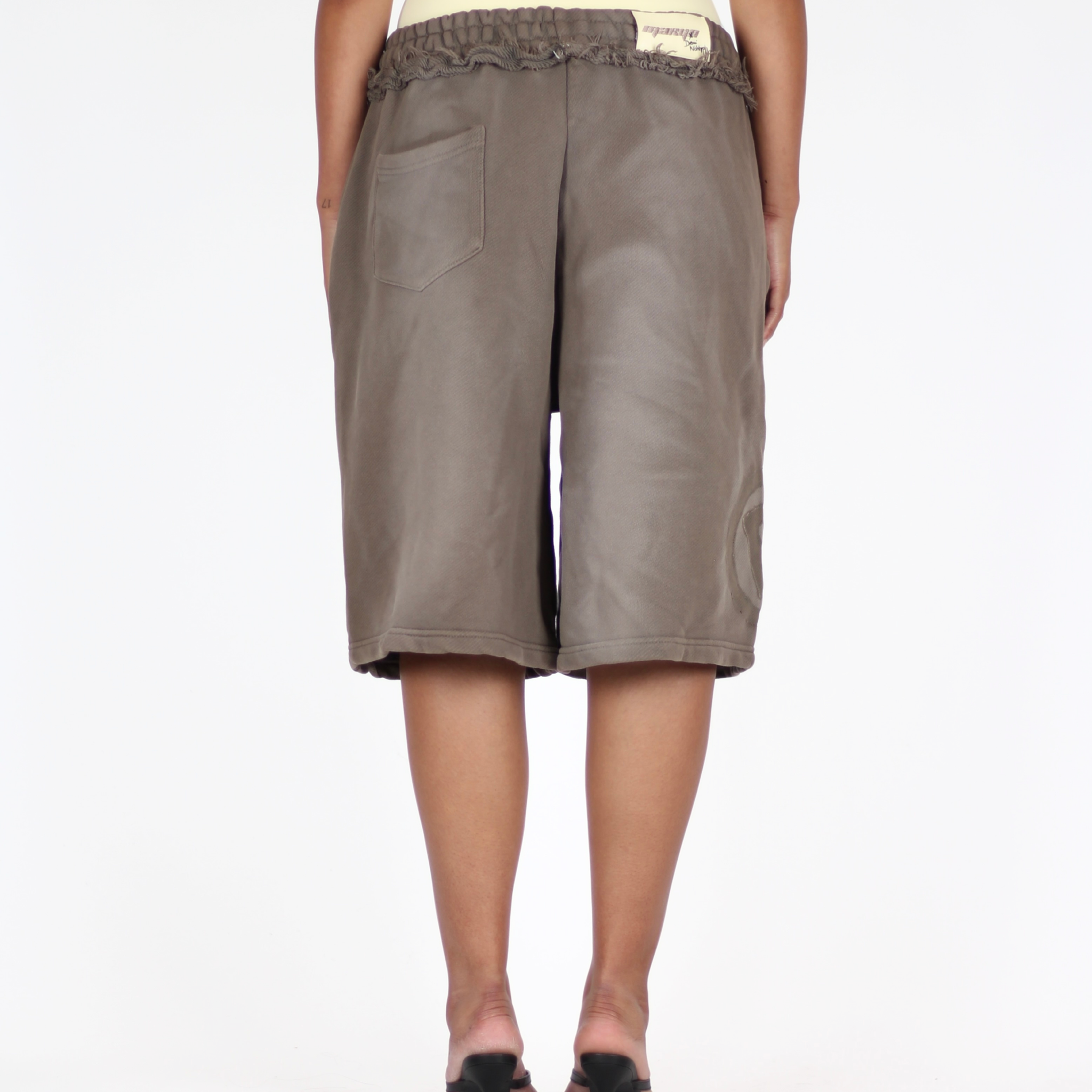 MTL Washed Jogger Shorts Brown
