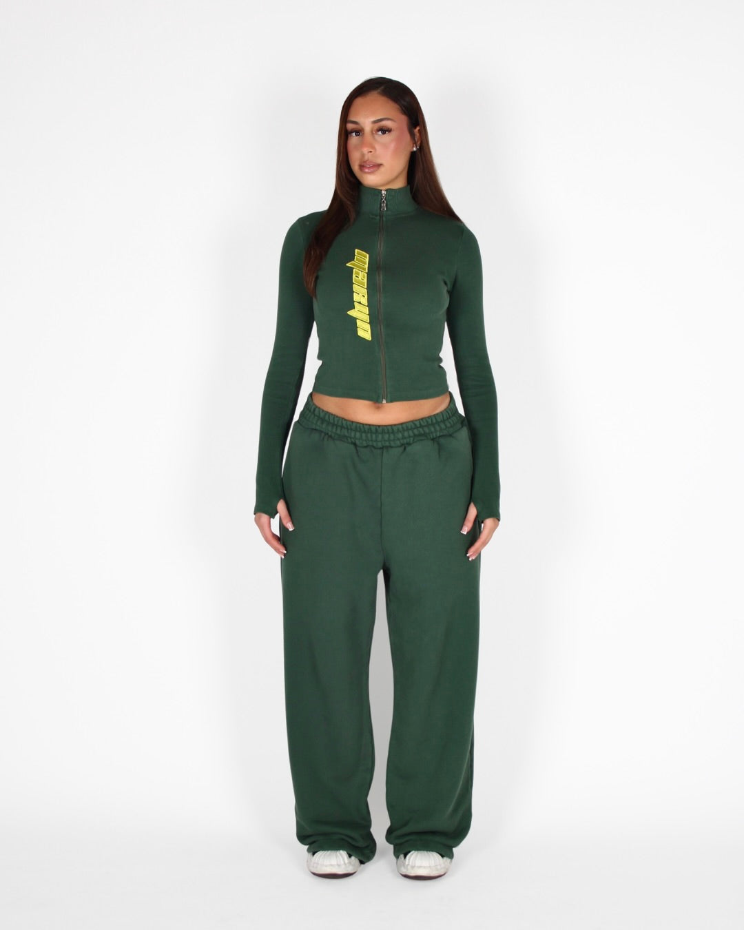 MTL Zip-Up Top Green