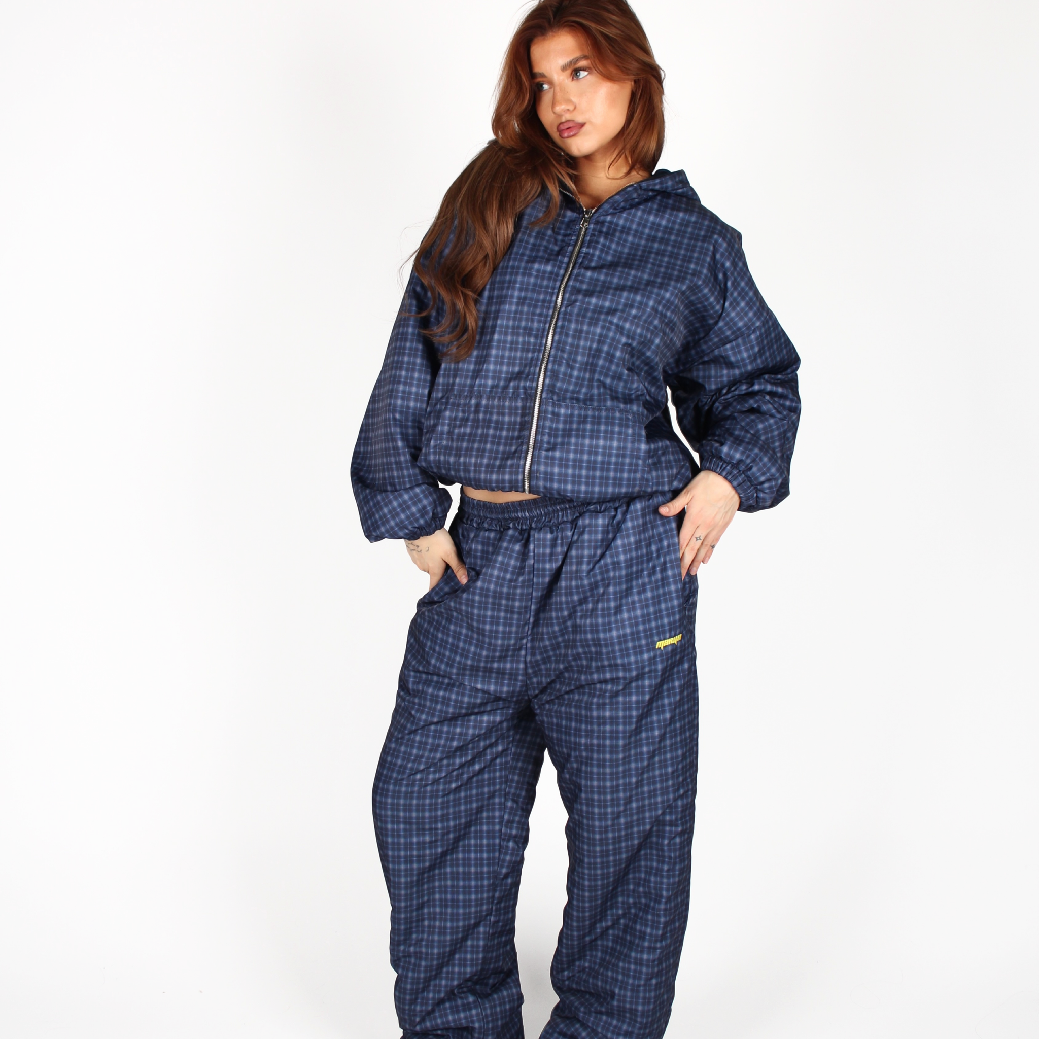 MTL Reversible Checked Jacket Navy
