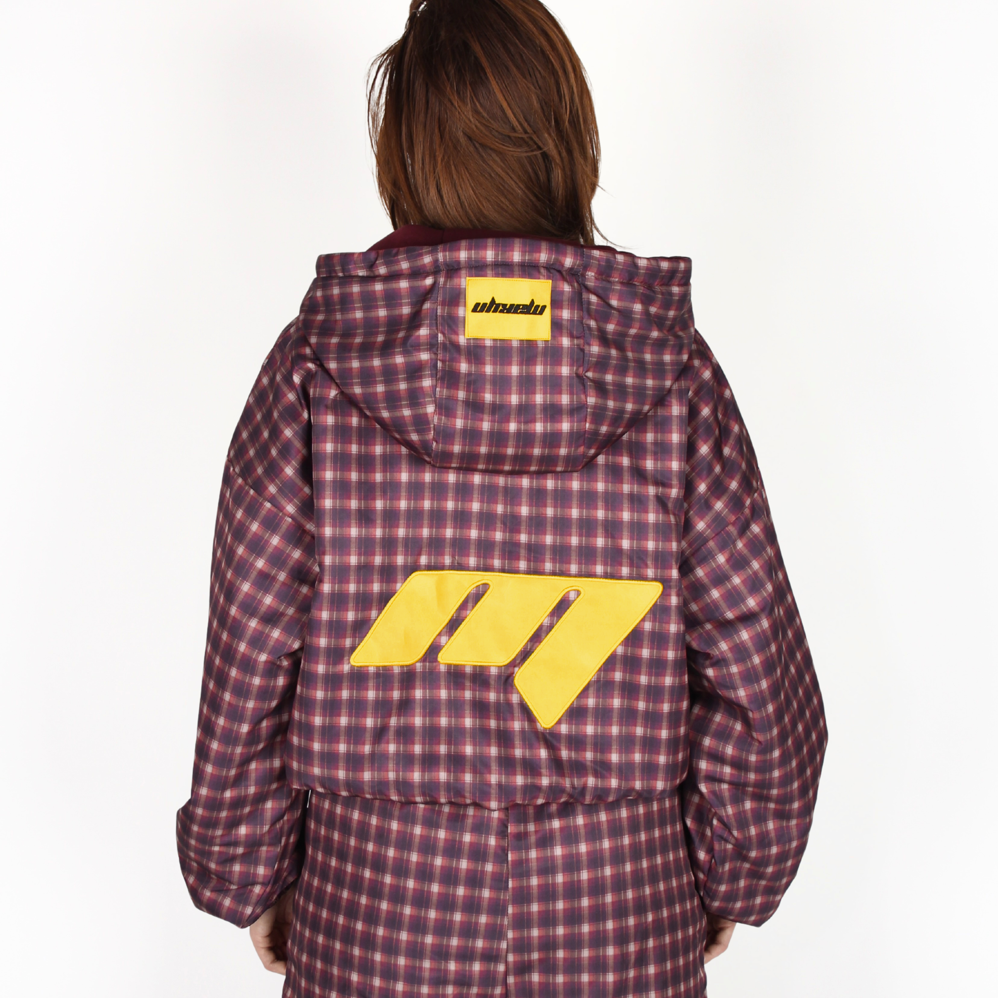 MTL Reversible Checked Jacket Burgundy