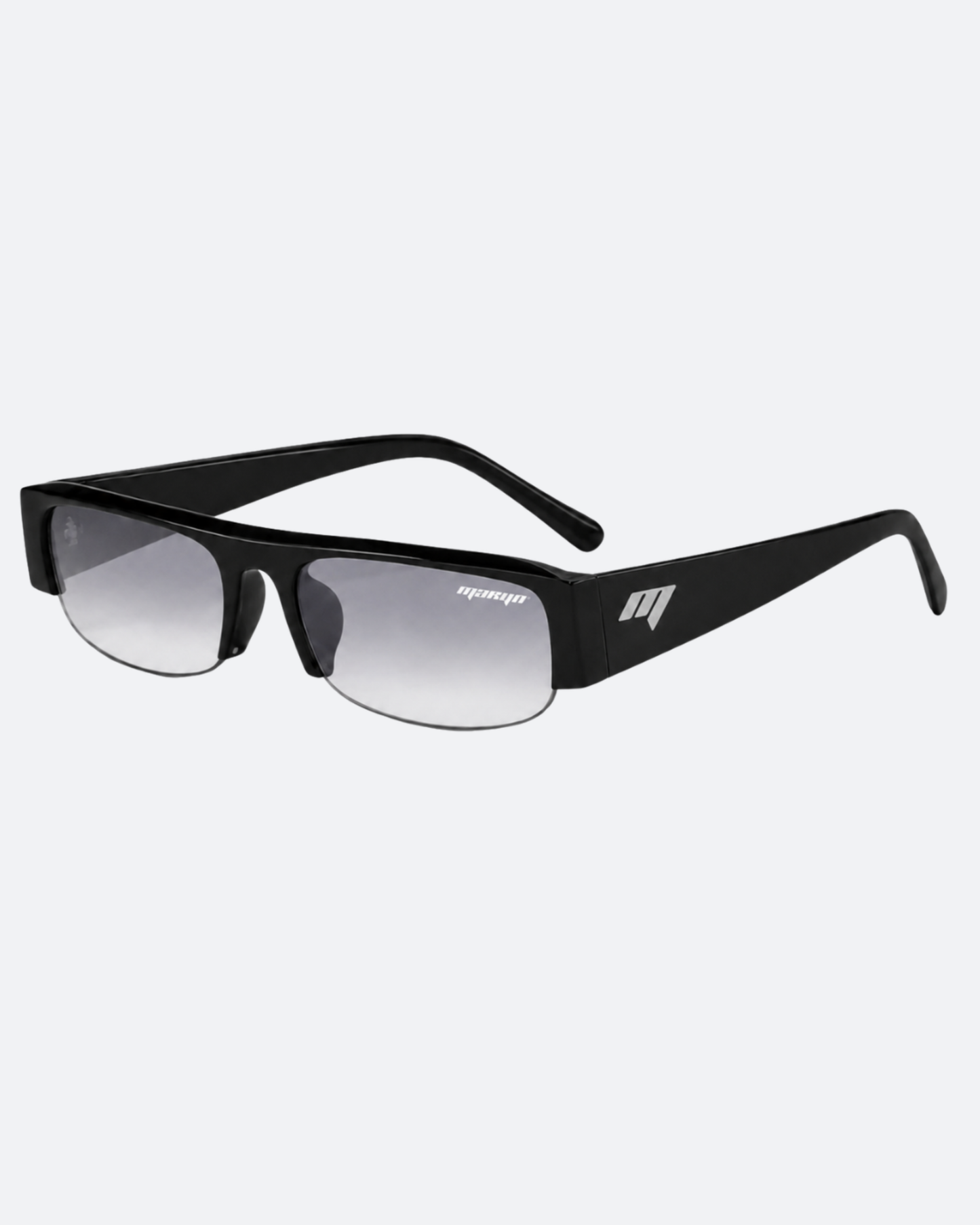 MTL Tinted Half Frame Glasses Black