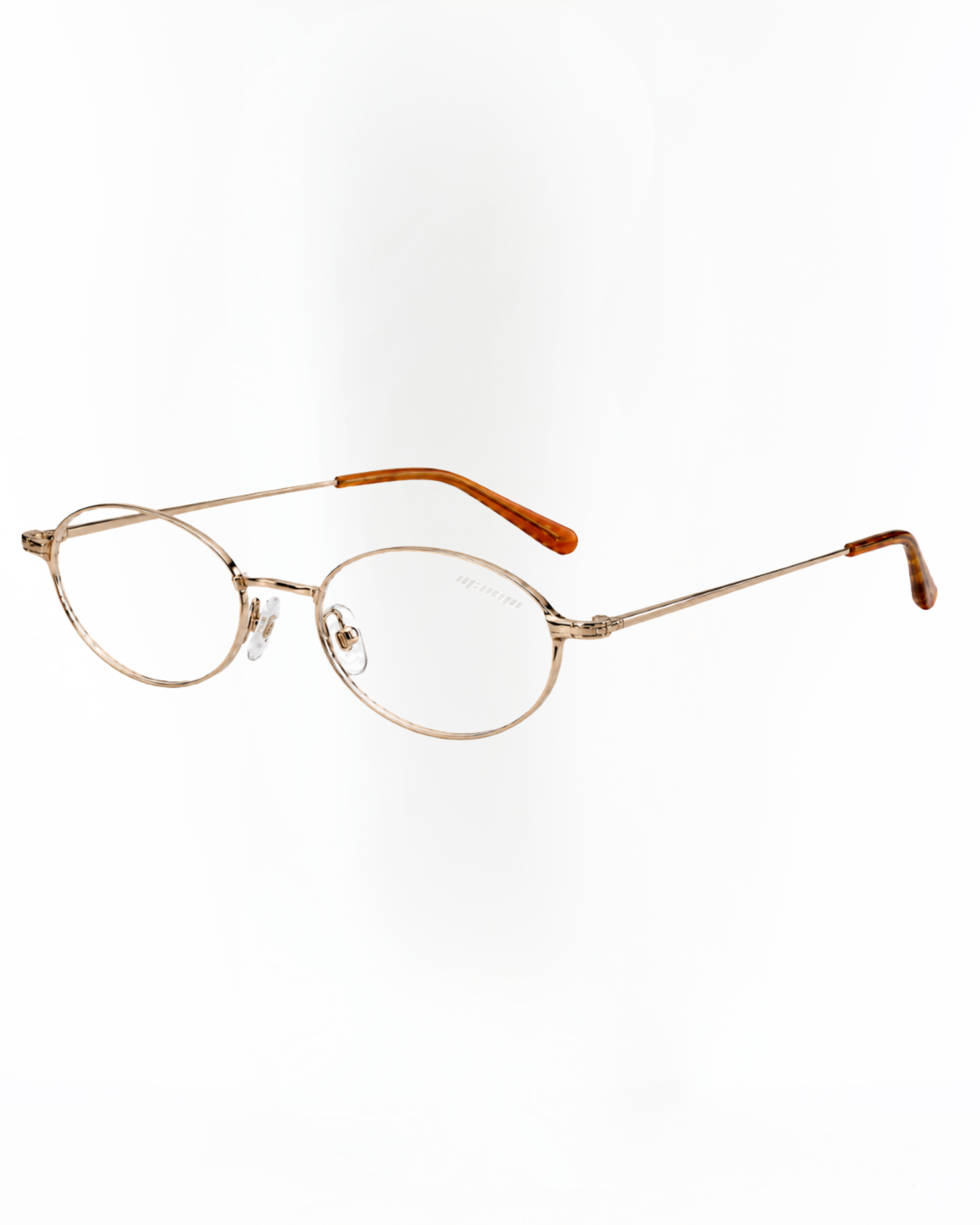 MTL Clear Round Glasses Gold