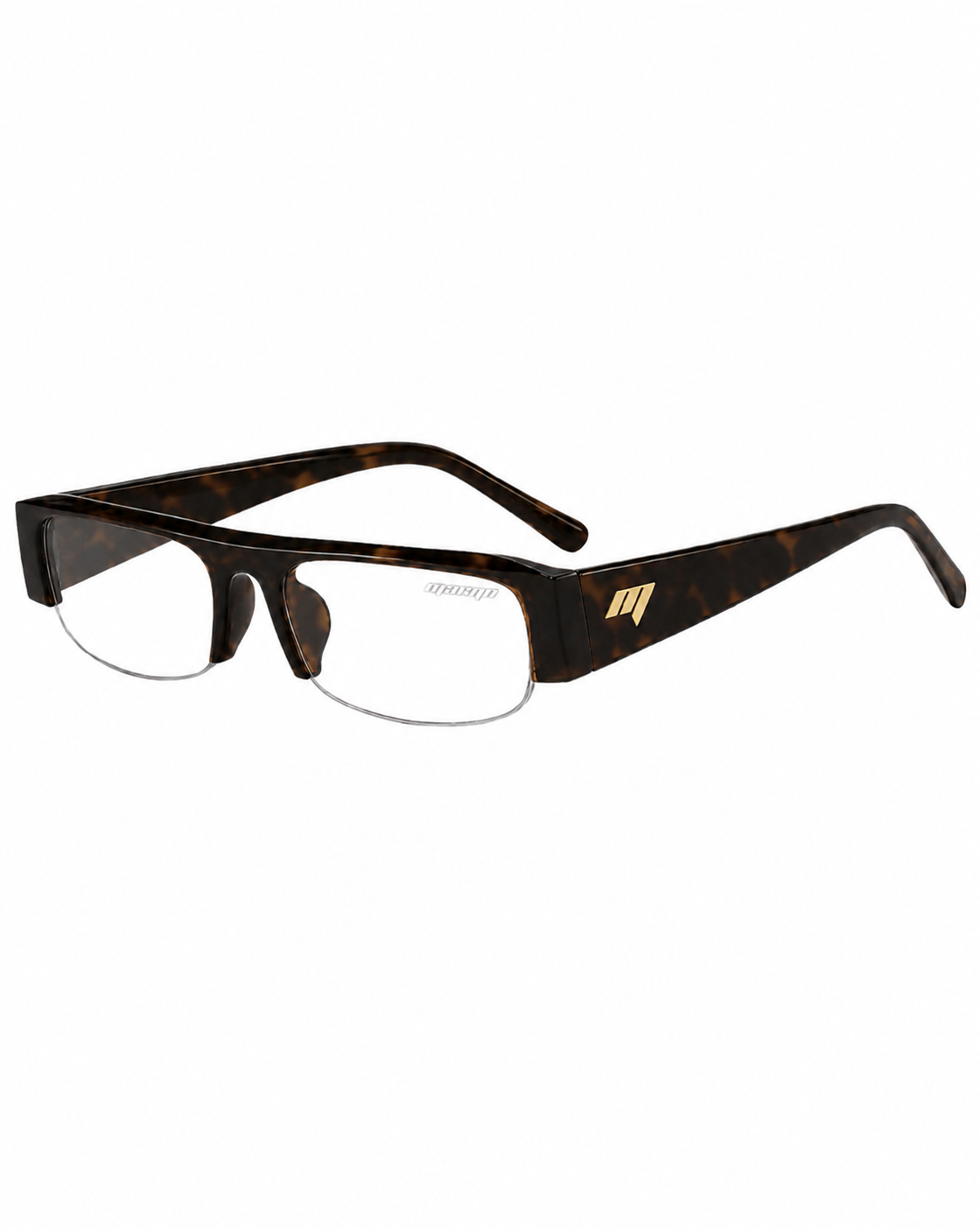 MTL Half Frame Glasses Brown