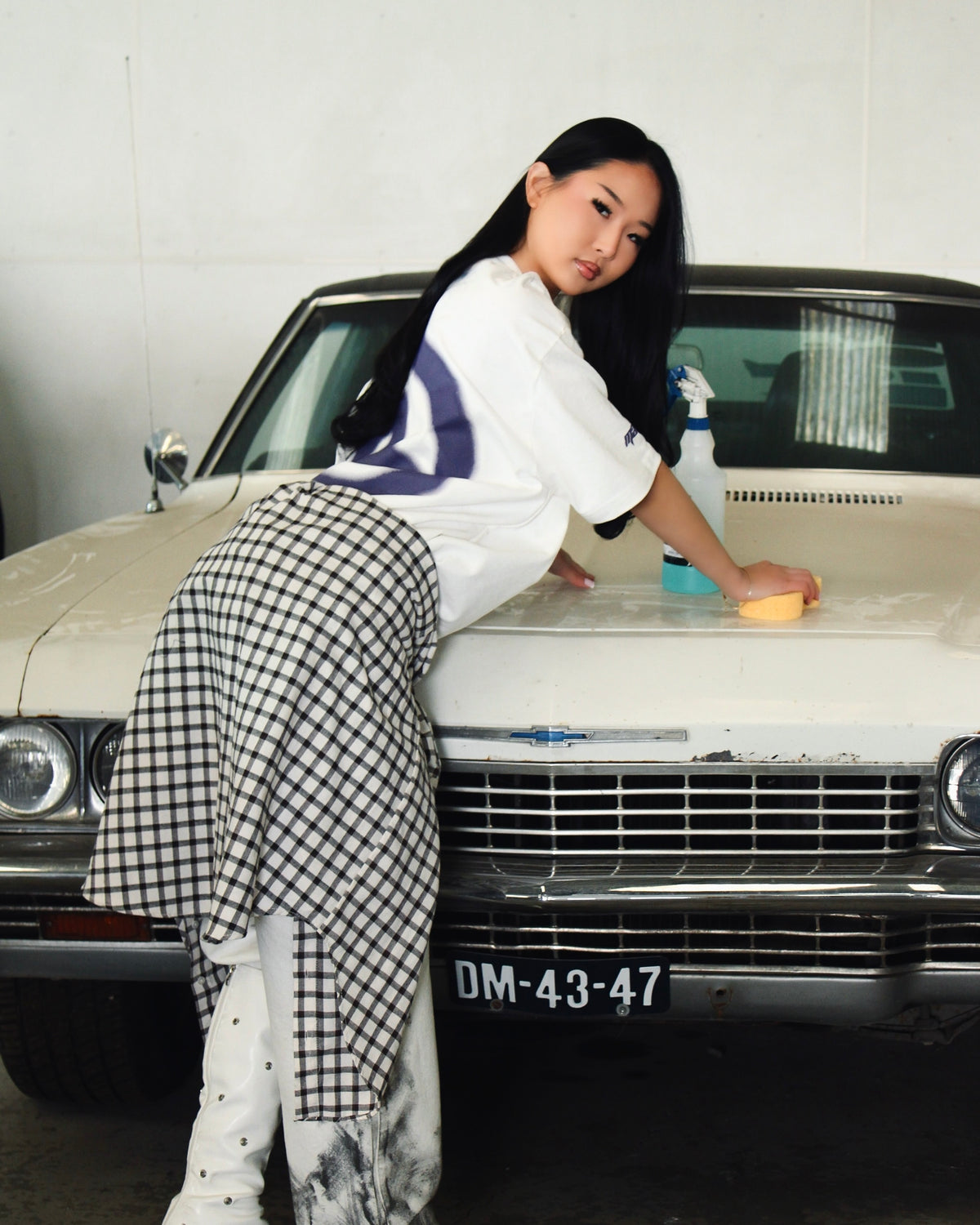 MTL Printed T-shirt Ecru/Purple