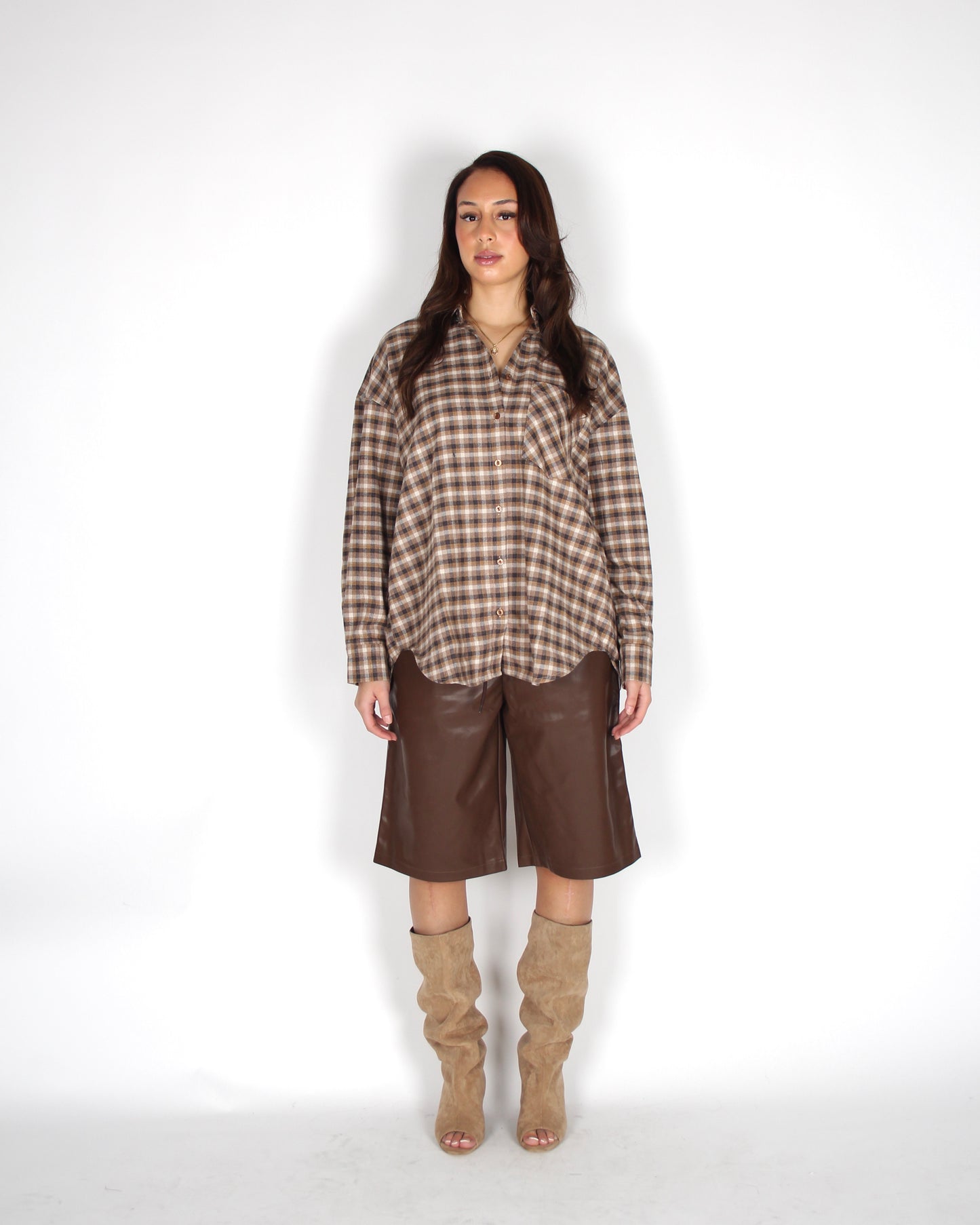 MTL Bri Shorts Brown White