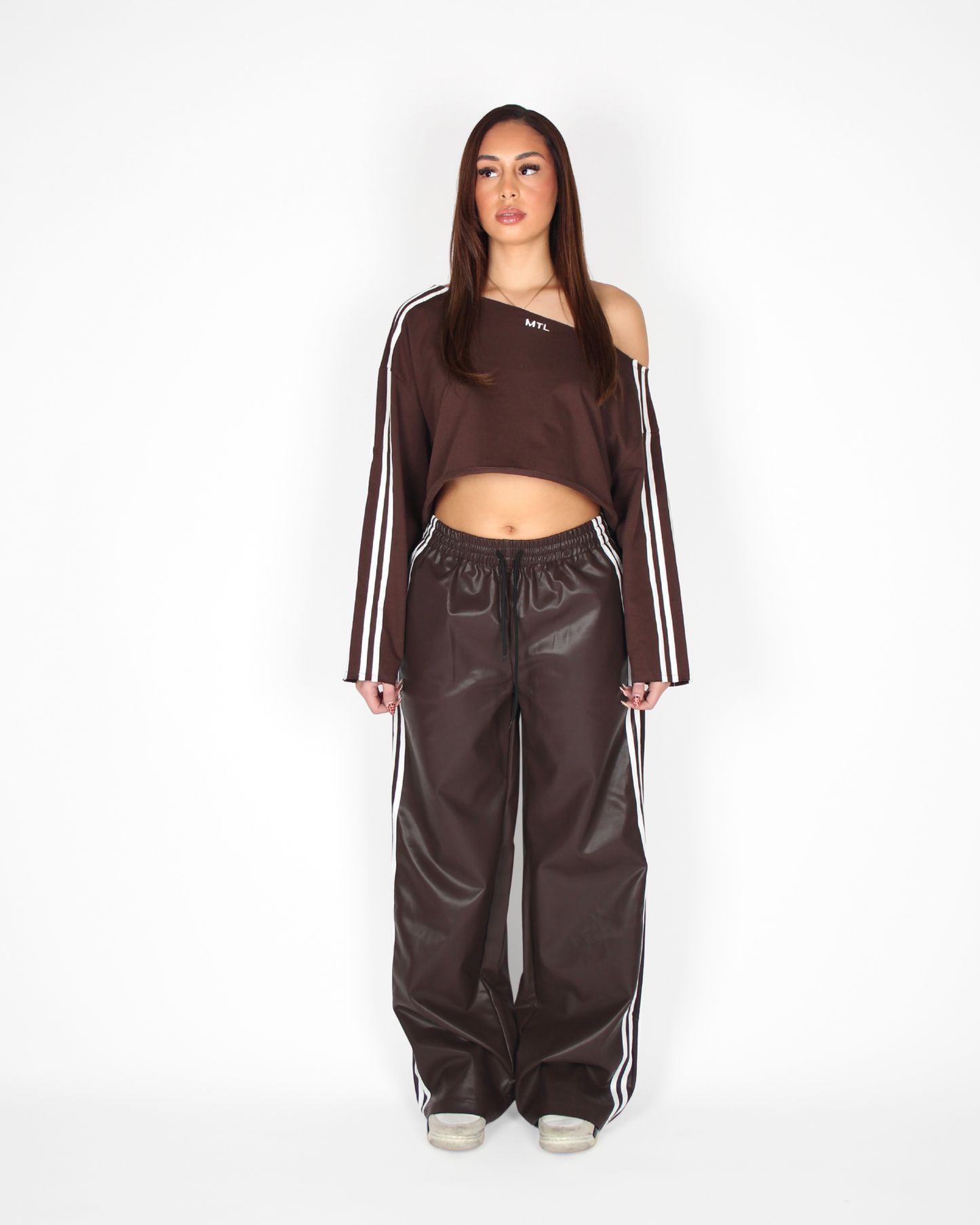 MTL One Shoulder Top Brown