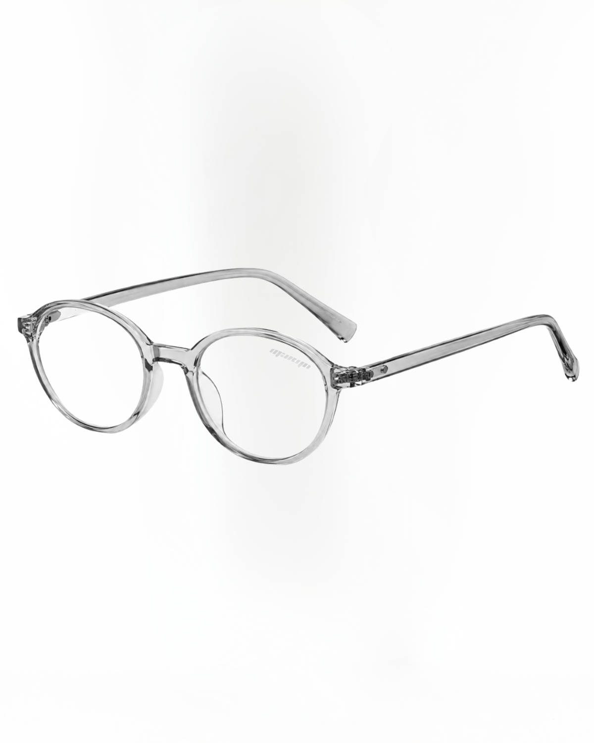 MTL Clear Round Glasses Grey