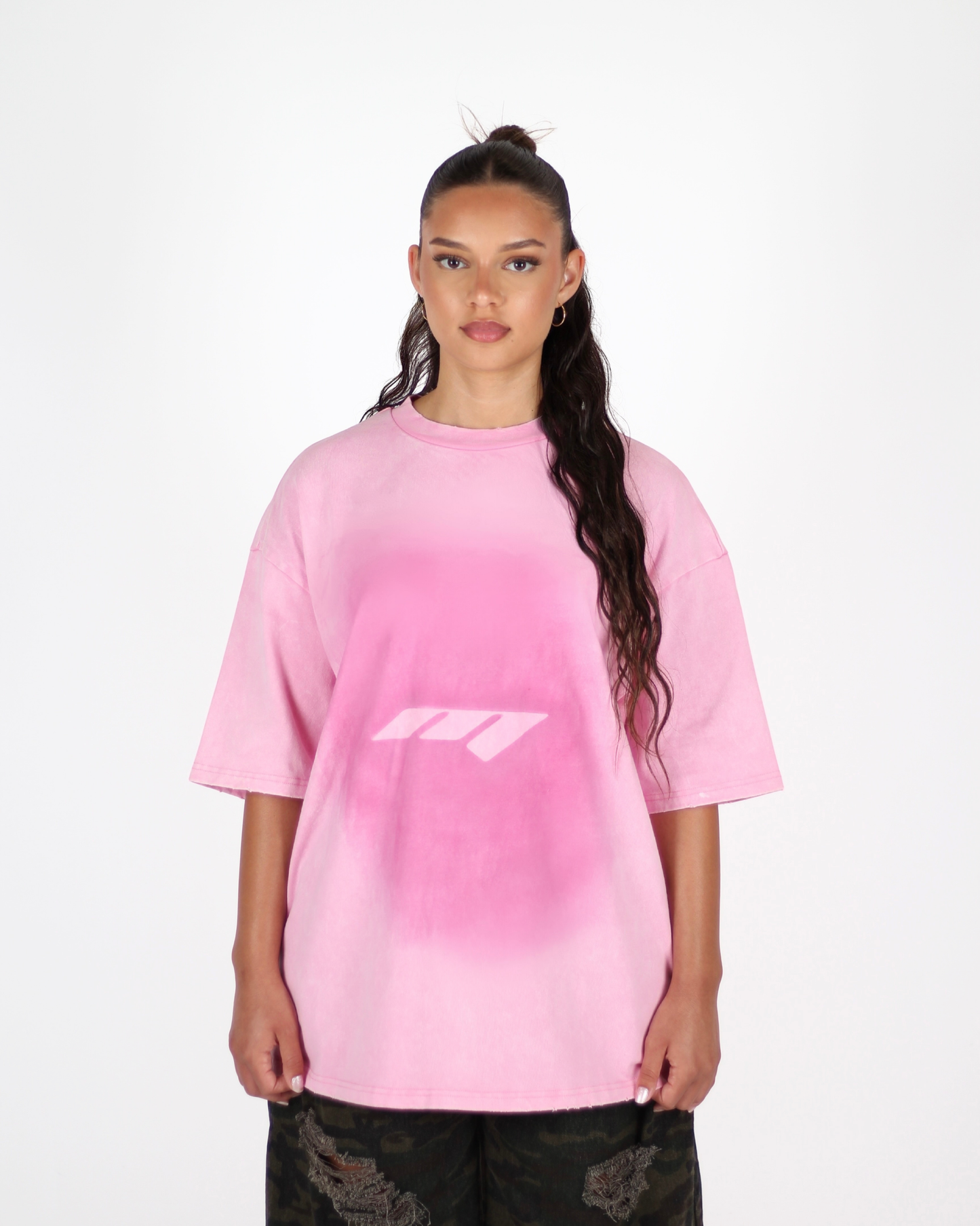 MTL Logo Spray T-shirt Pink