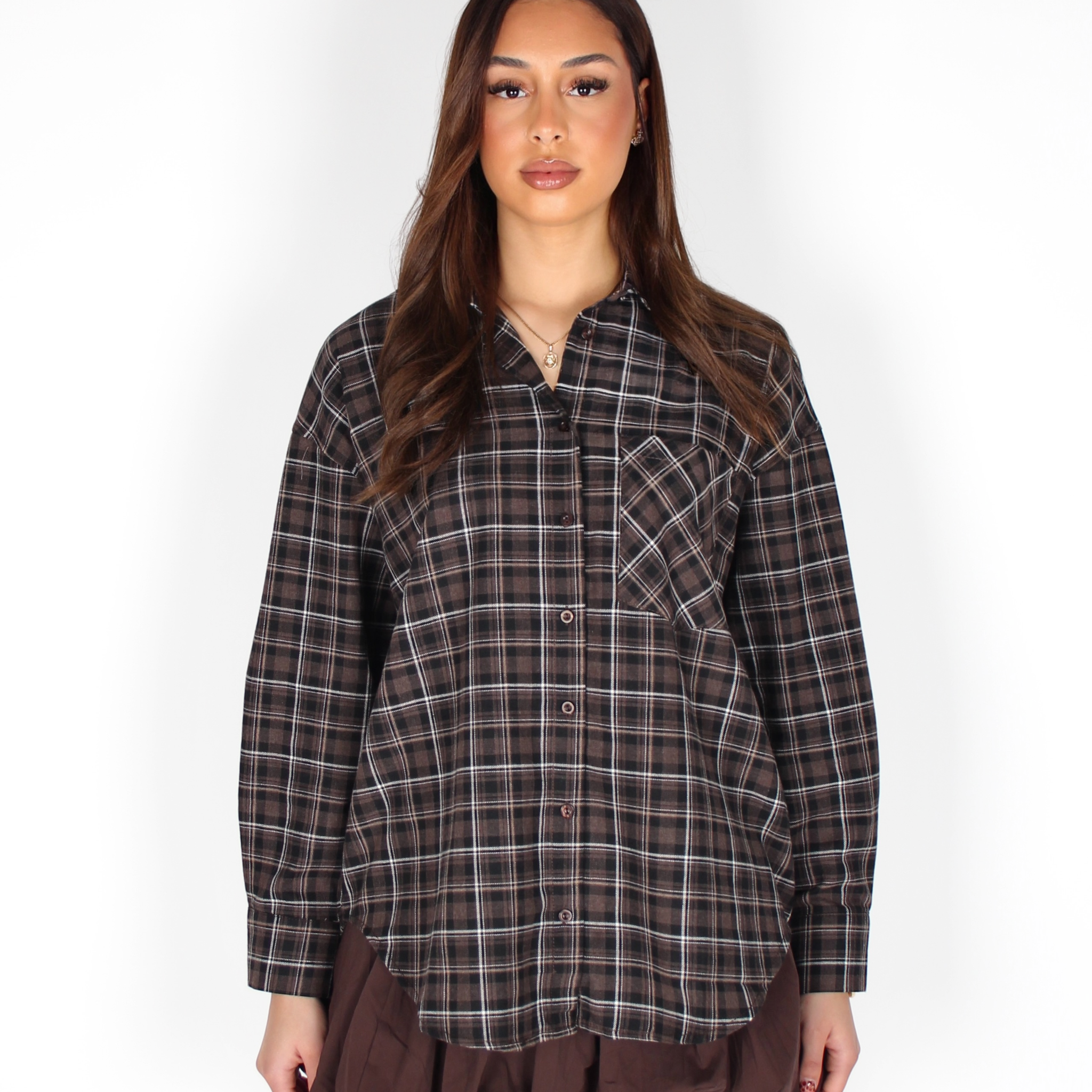 Kaeli Flannel Brown