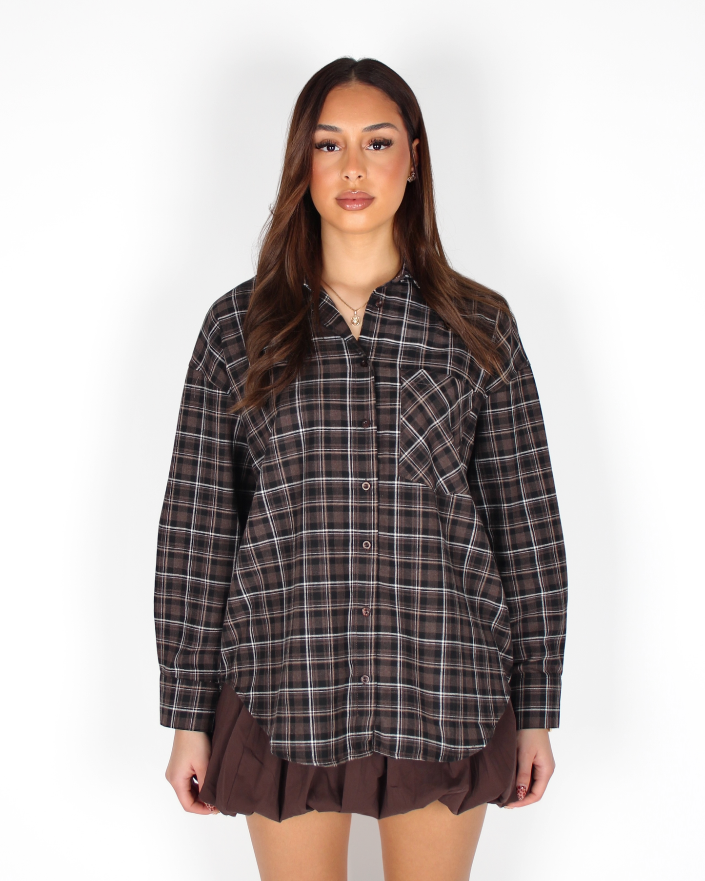Kaeli Flannel Brown
