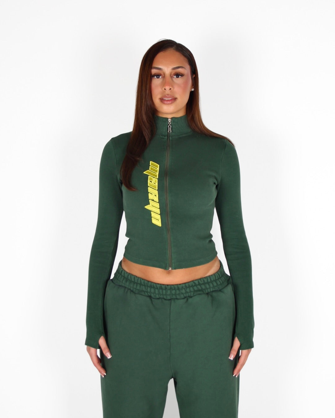MTL Zip-Up Top Green