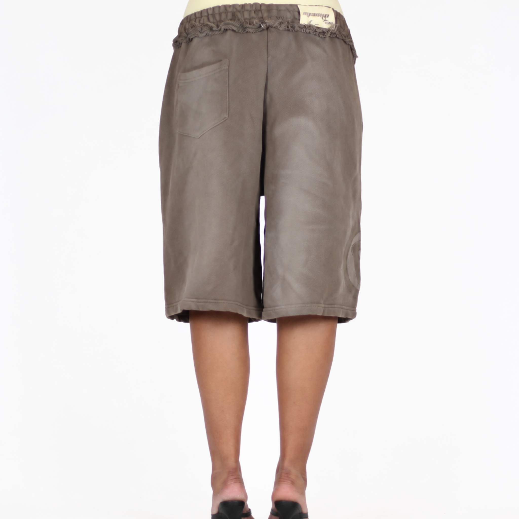 MTL Washed Jogger Shorts Brown