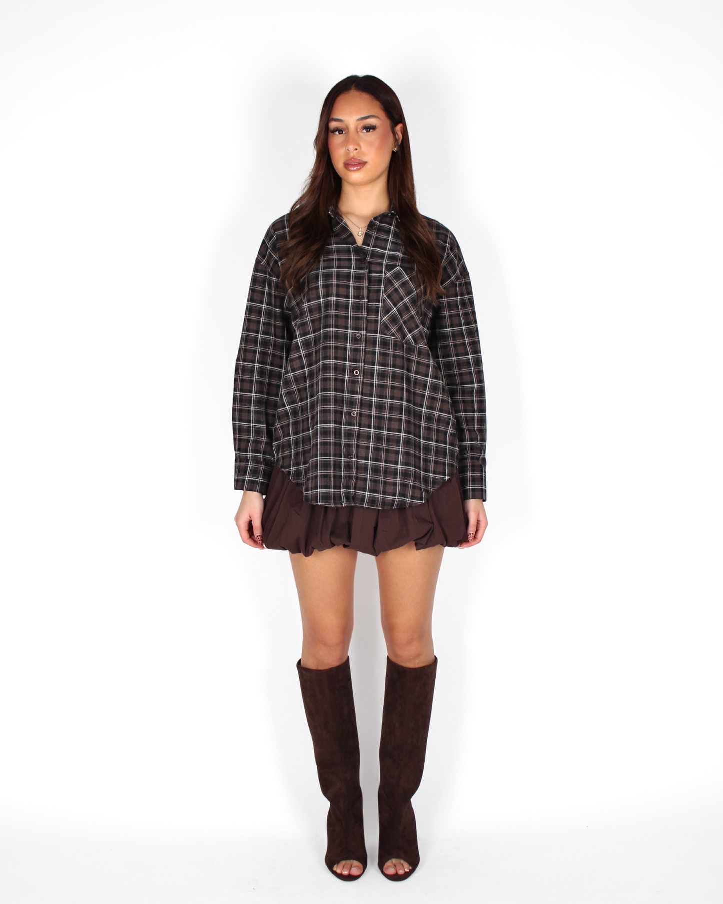 Kaeli Flannel Brown