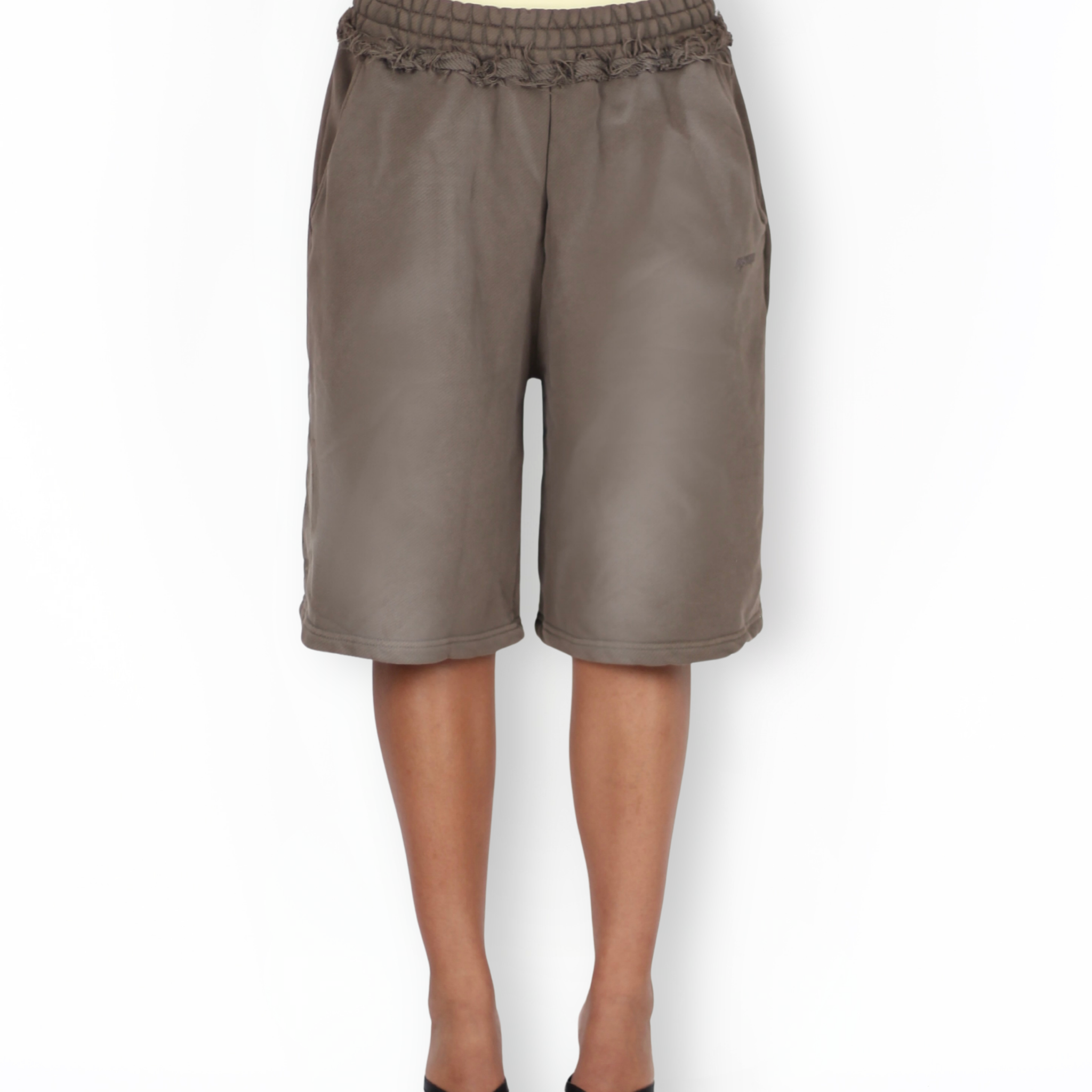 MTL Washed Jogger Shorts Brown