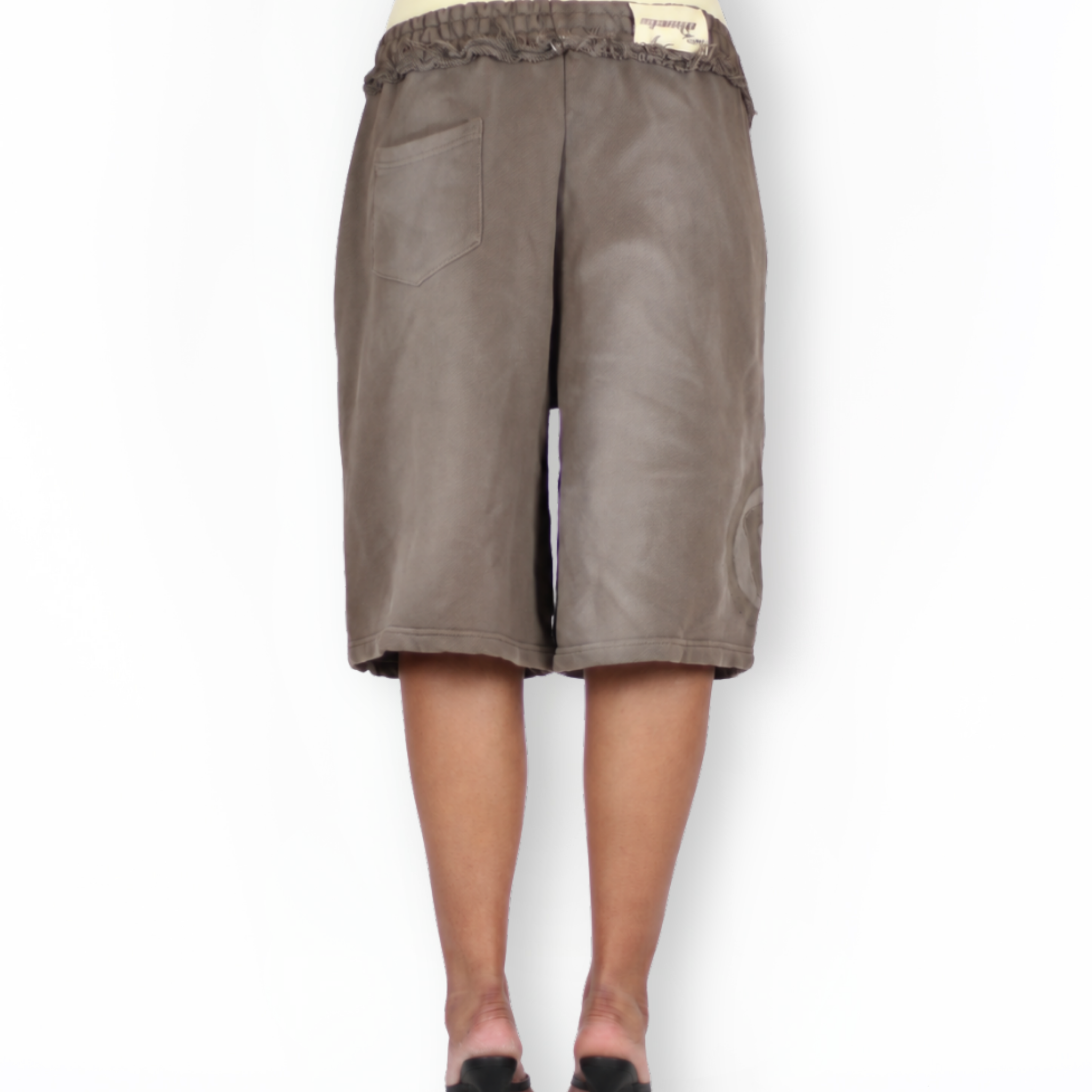 MTL Washed Jogger Shorts Brown