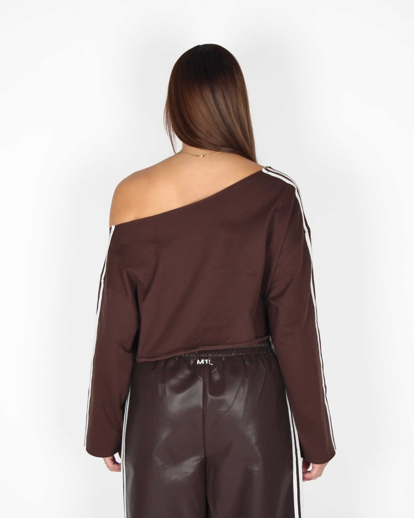 MTL One Shoulder Top Brown