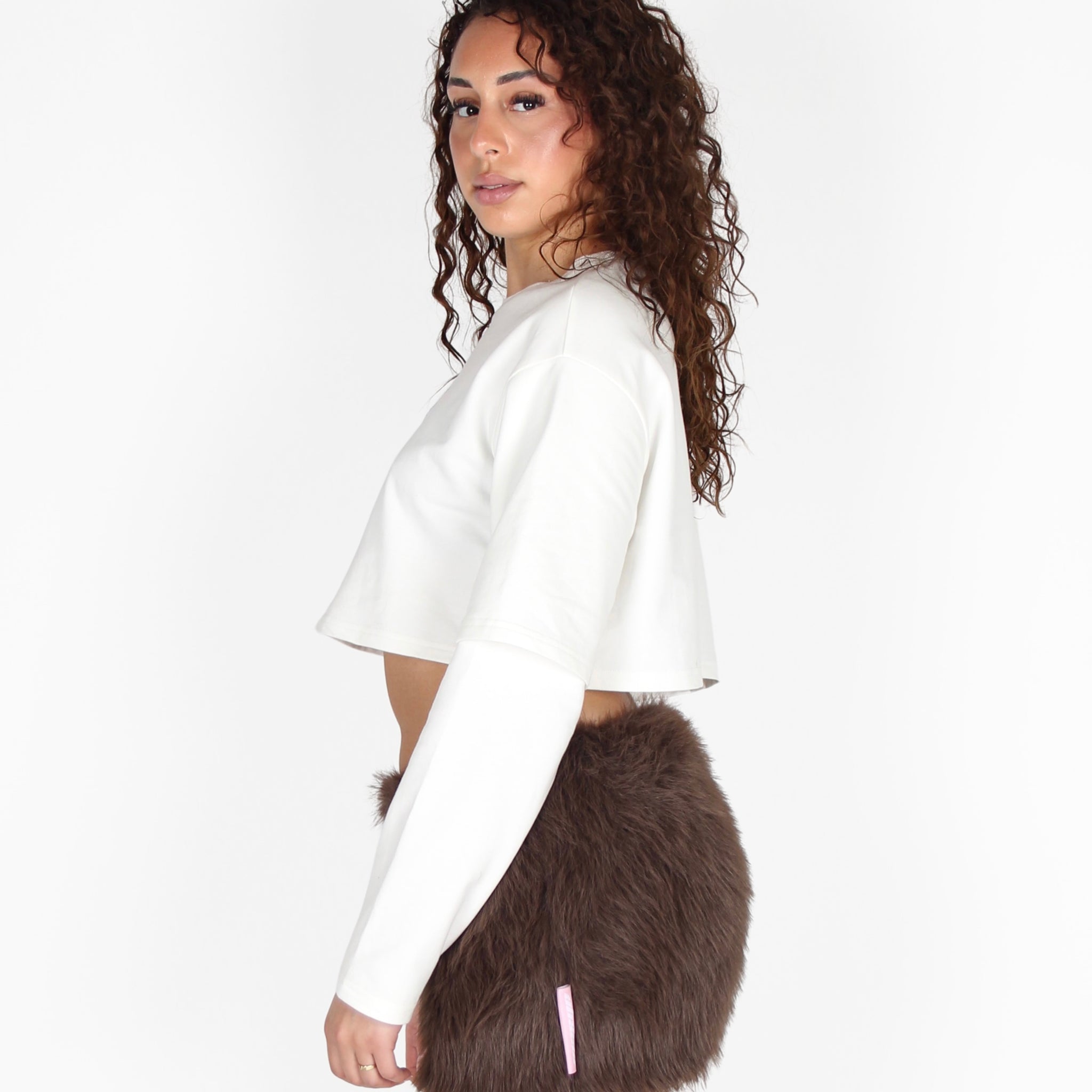 MTL Cropped Double Layered Longsleeve Brown