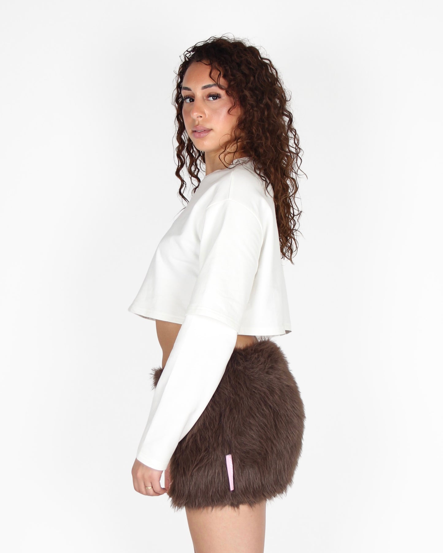 MTL Cropped Double Layered Longsleeve Brown