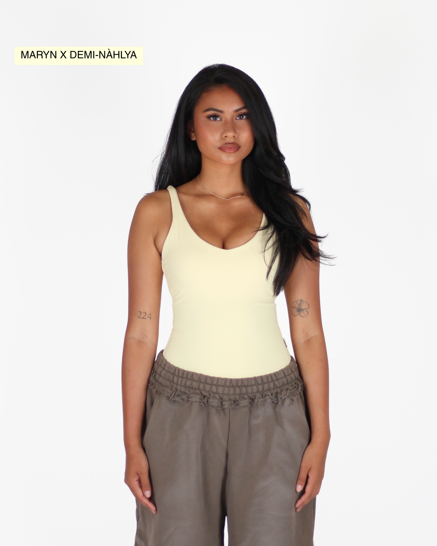MTL Sculpting Label Bodysuit Butter Yellow