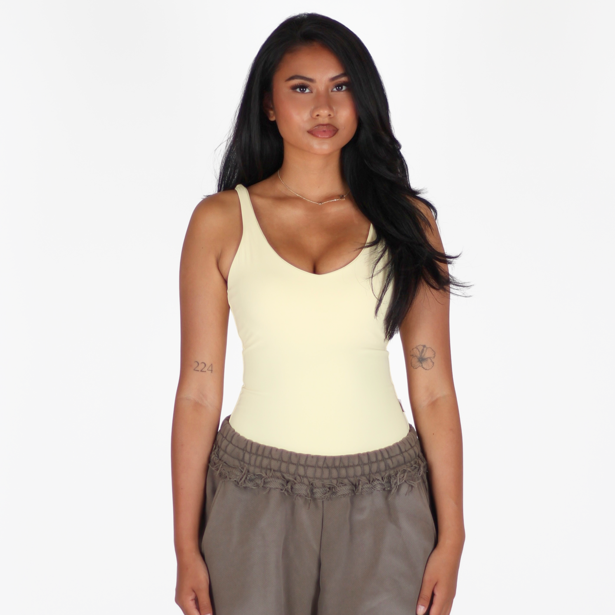 MTL Sculpting Label Bodysuit Butter Yellow