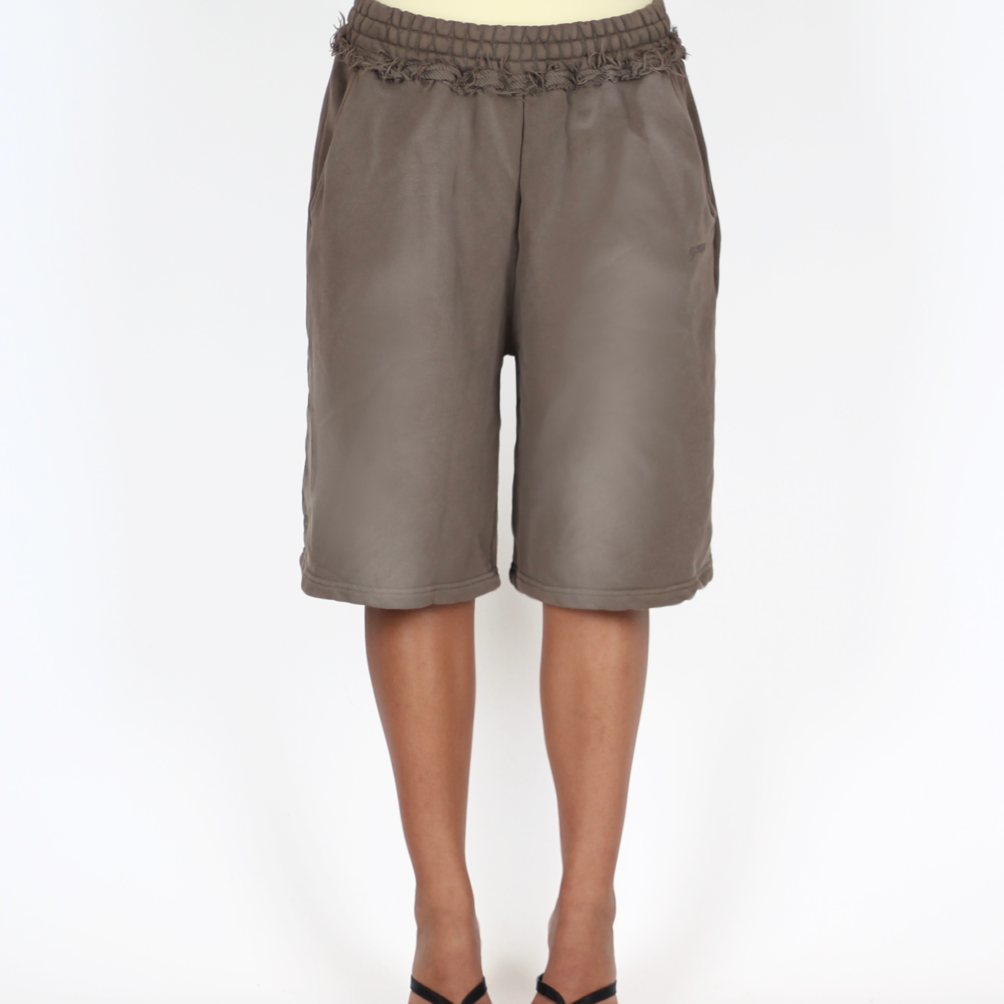MTL Washed Jogger Shorts Brown