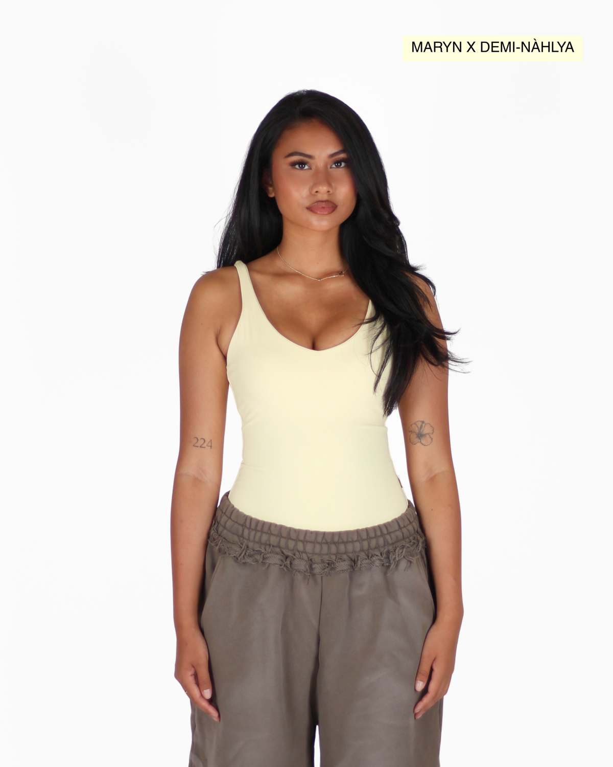 MTL Sculpting Label Bodysuit Butter Yellow