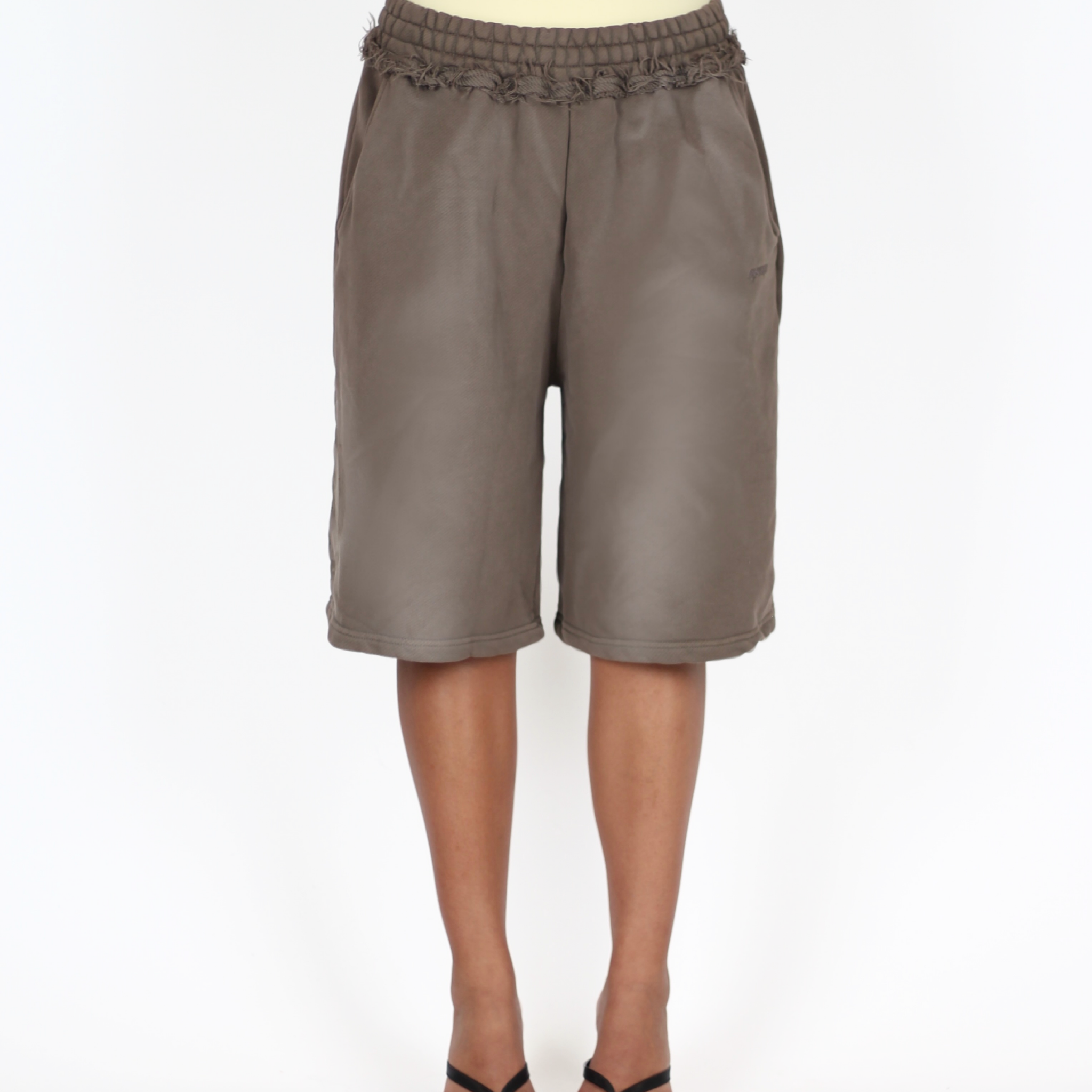 MTL Washed Jogger Shorts Brown