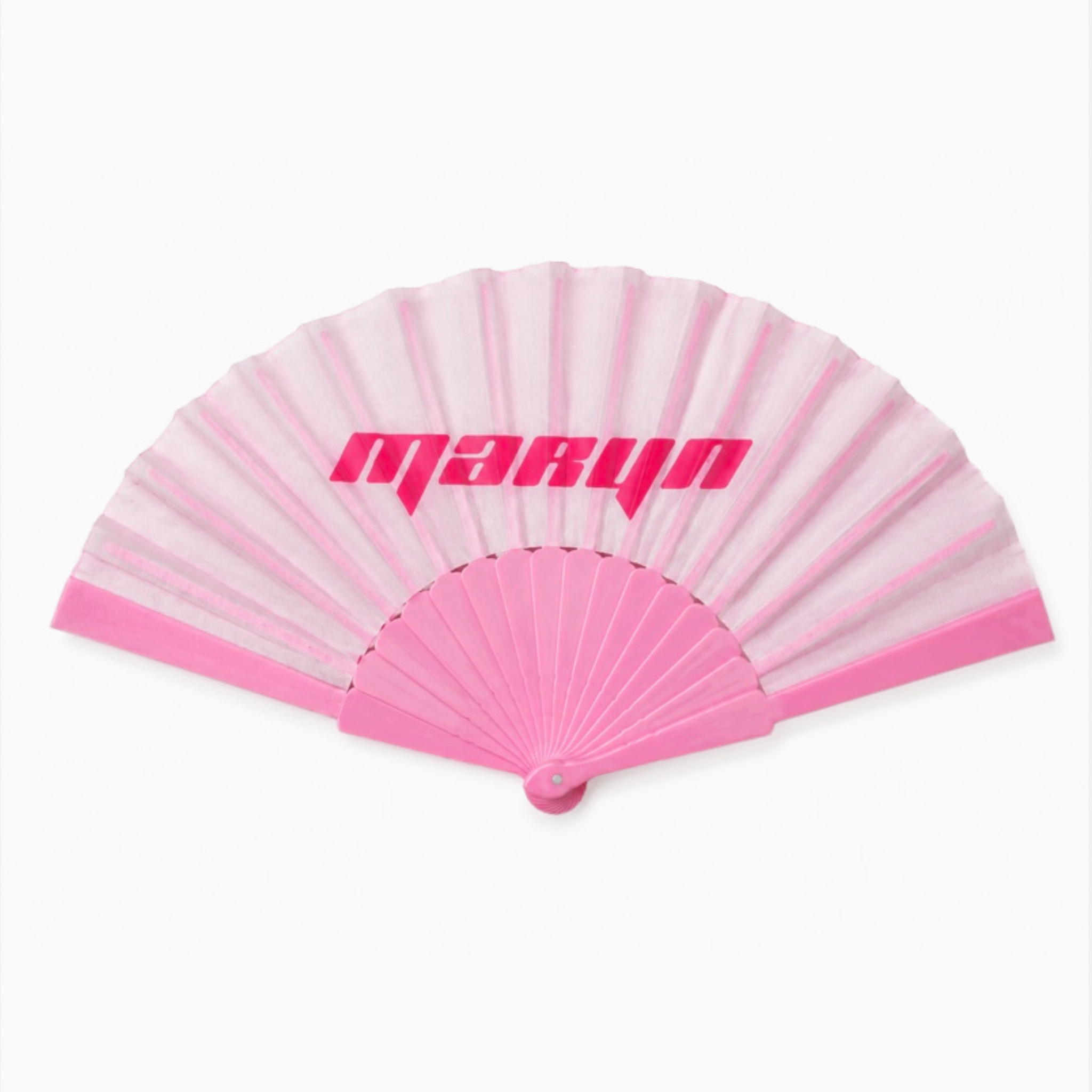 MTL Folding Hand Fan Pink