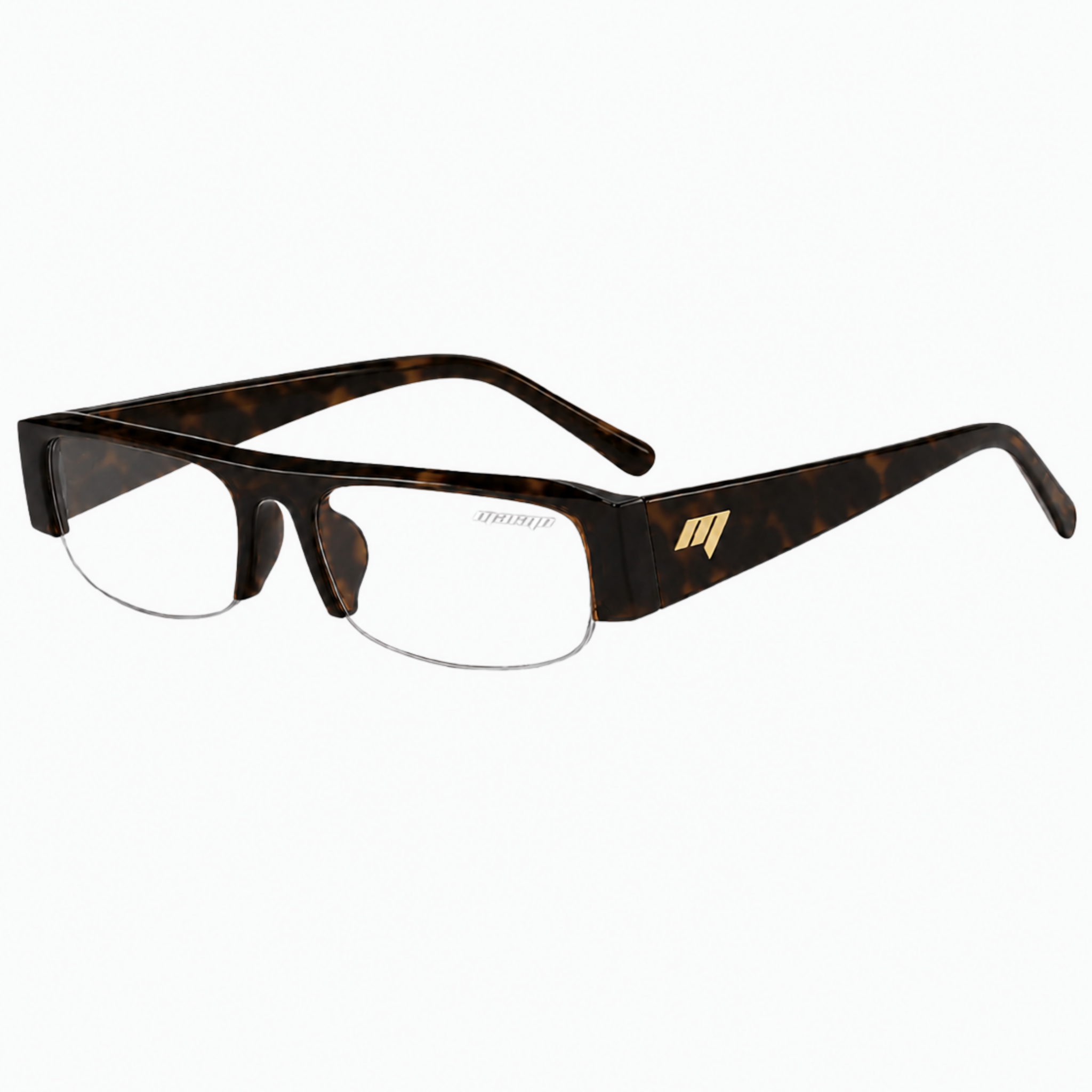 MTL Half Frame Glasses Brown