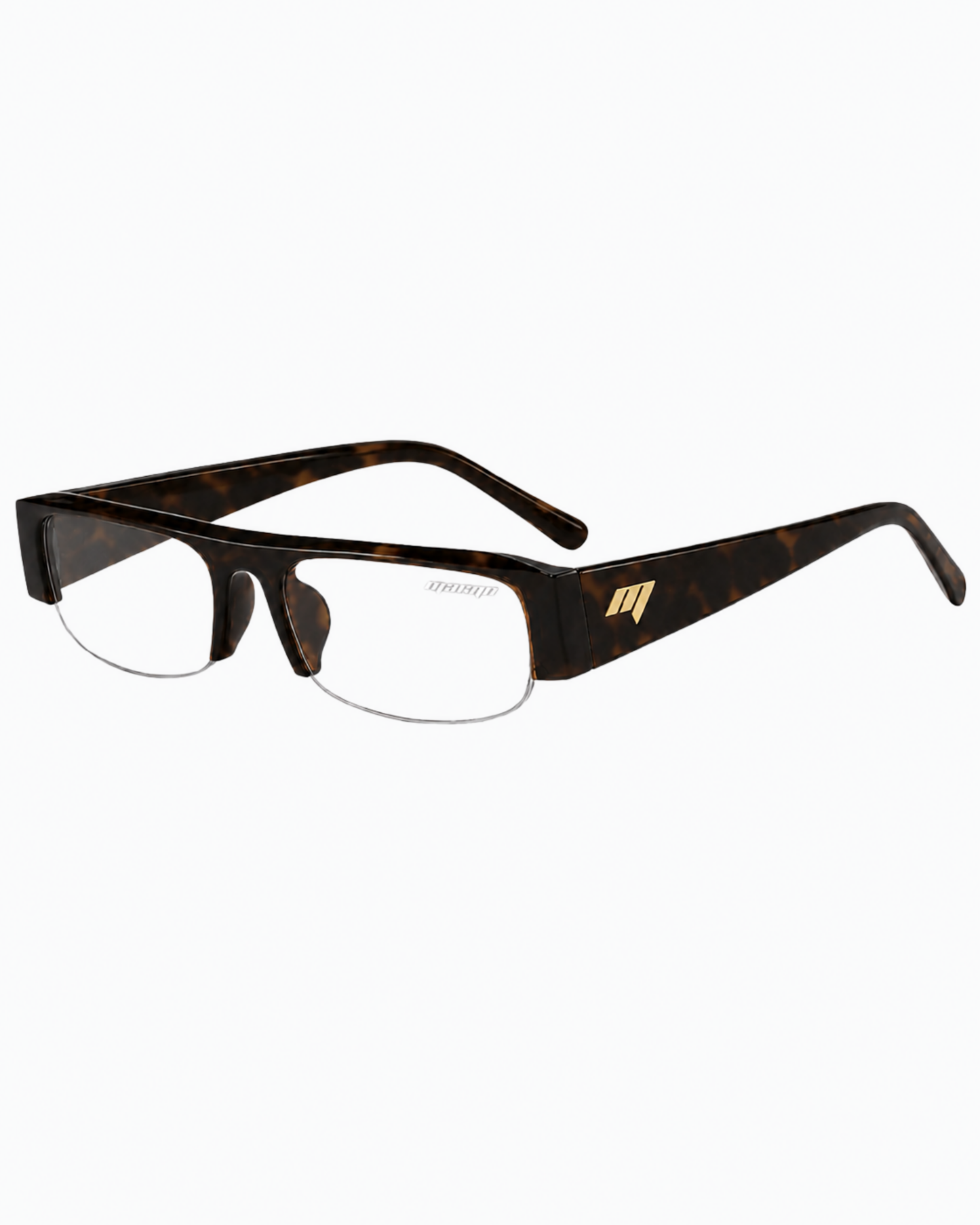 MTL Half Frame Glasses Brown