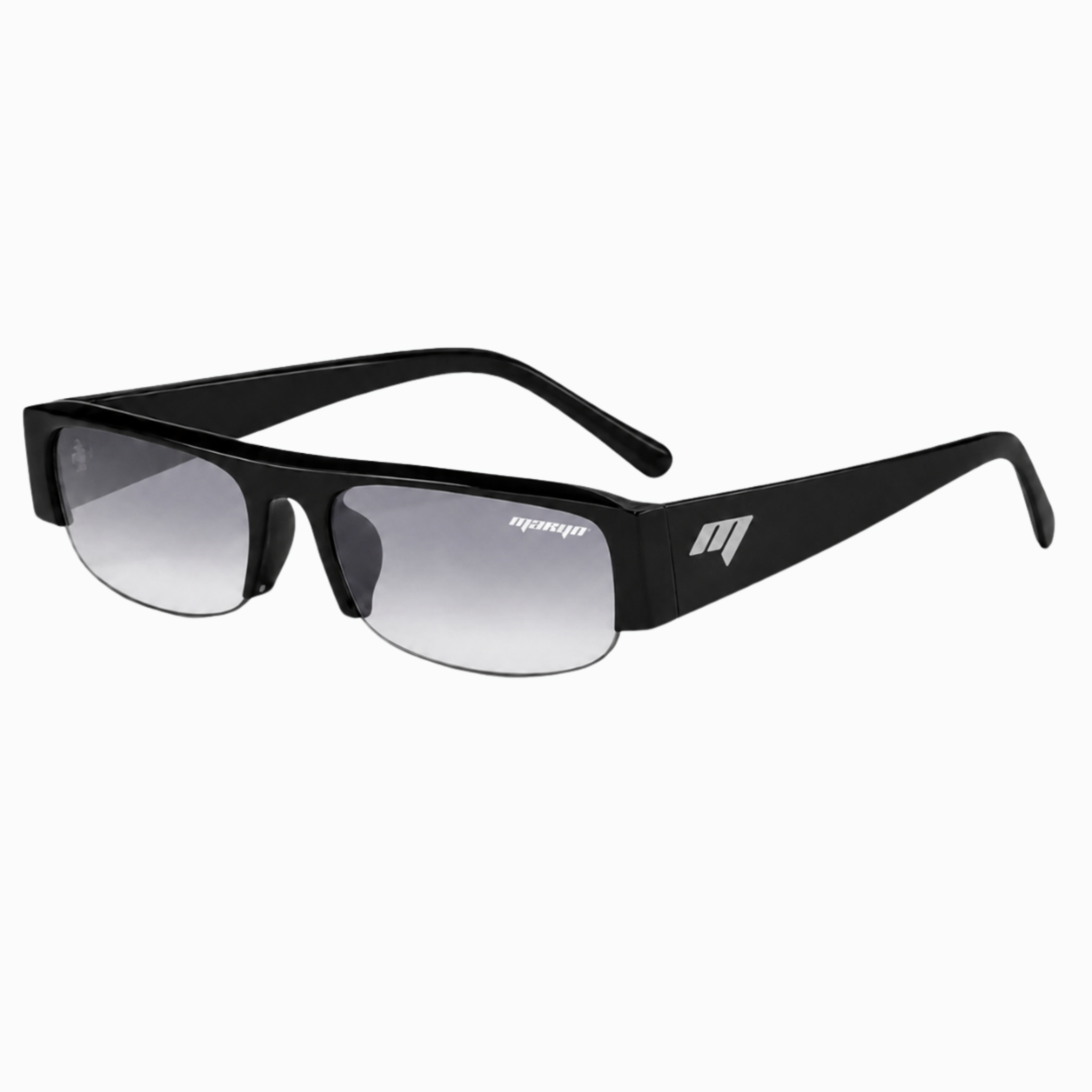 MTL Tinted Half Frame Glasses Black