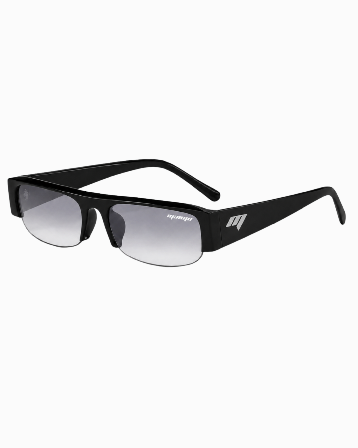 MTL Tinted Half Frame Glasses Black