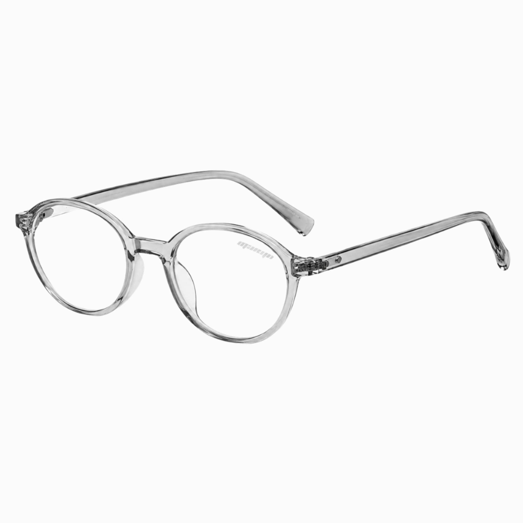 MTL Clear Round Glasses Grey