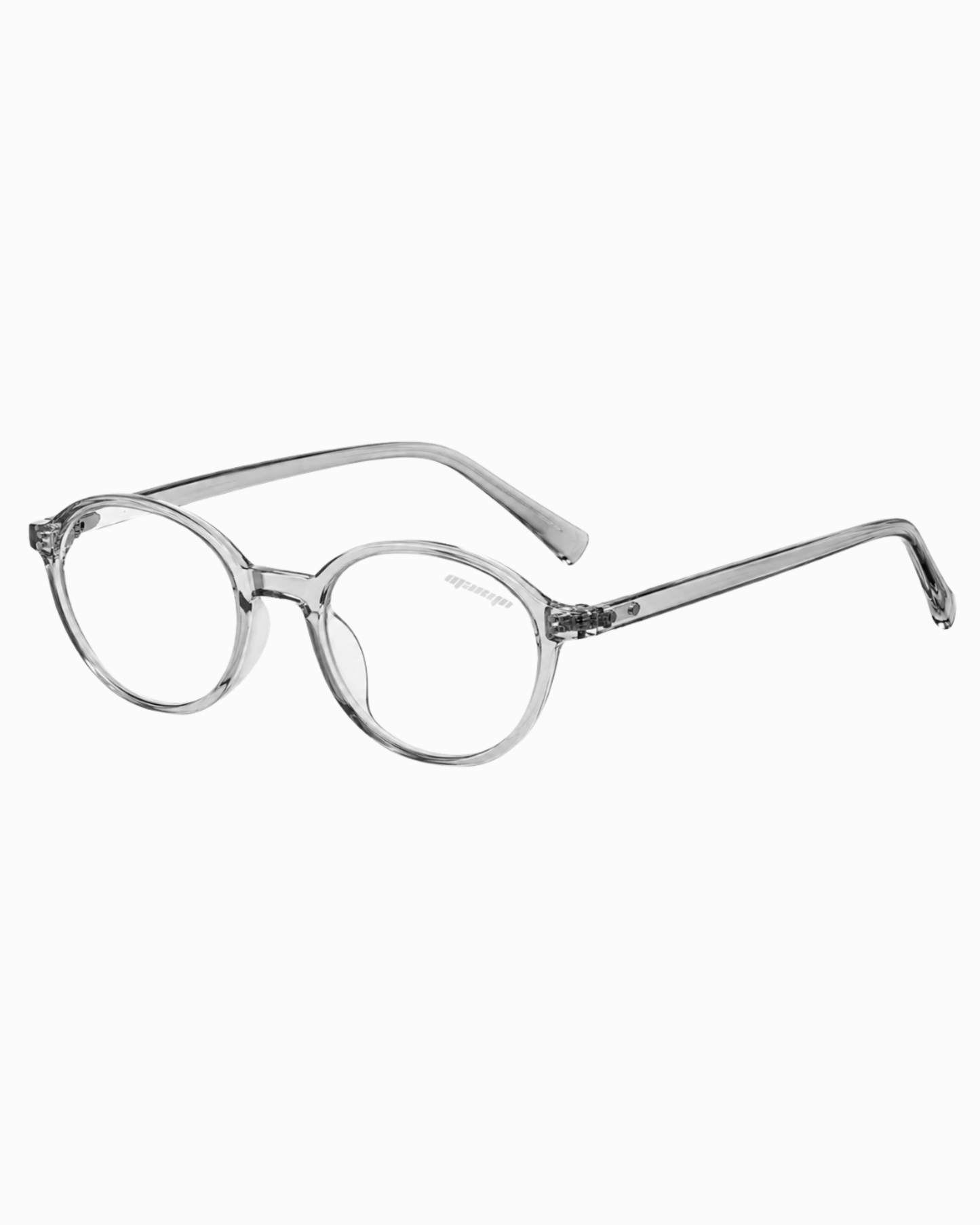 MTL Clear Round Glasses Grey