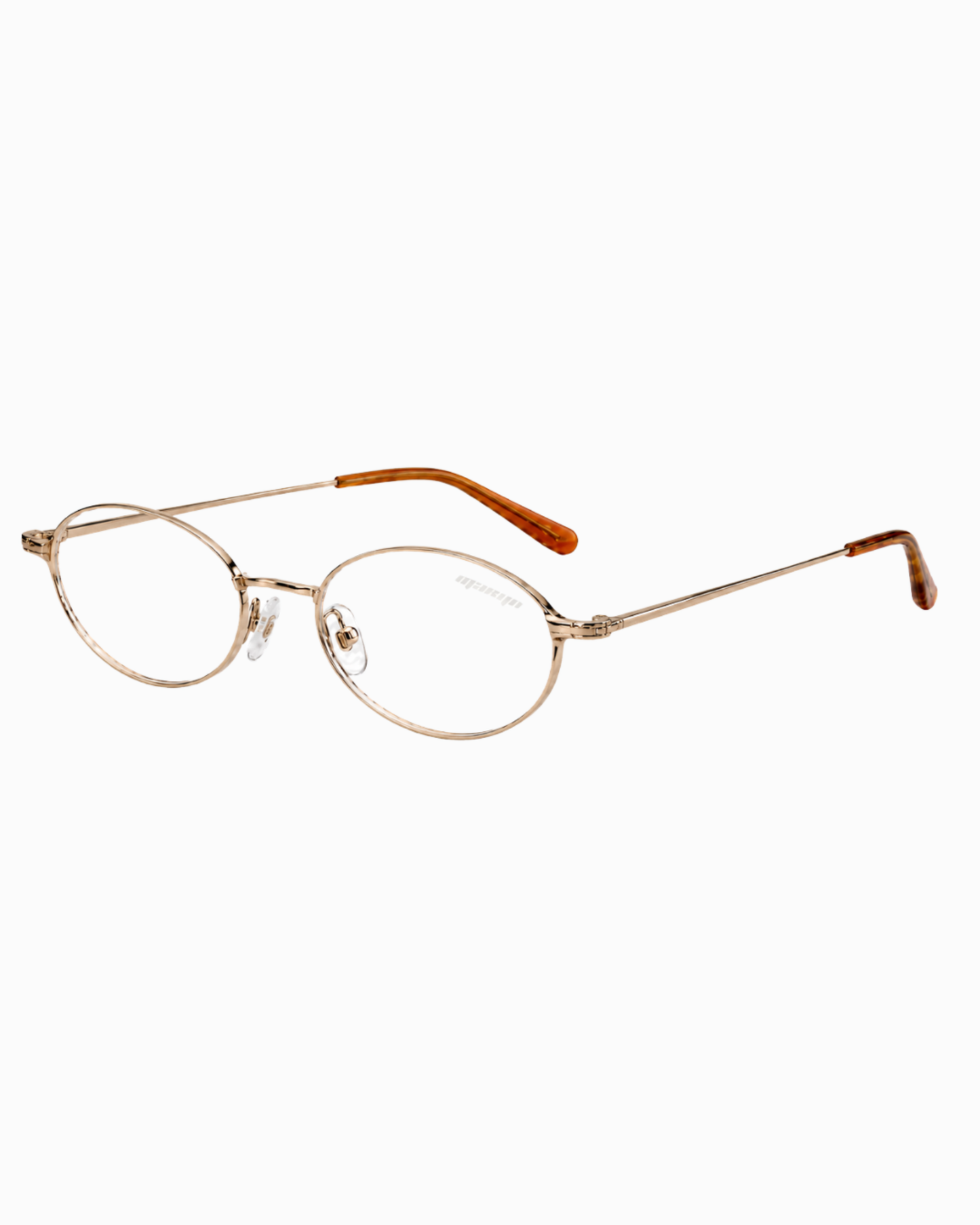 MTL Clear Round Glasses Gold
