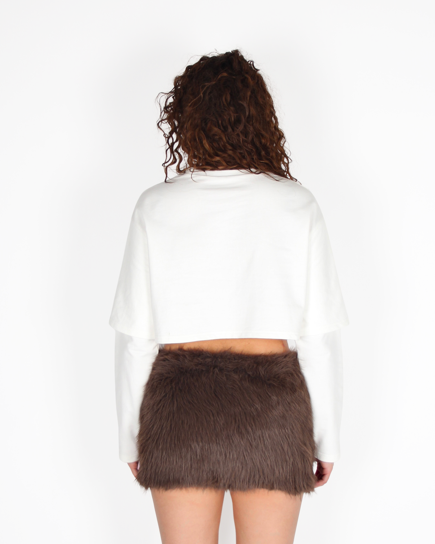 MTL Cropped Double Layered Longsleeve Brown