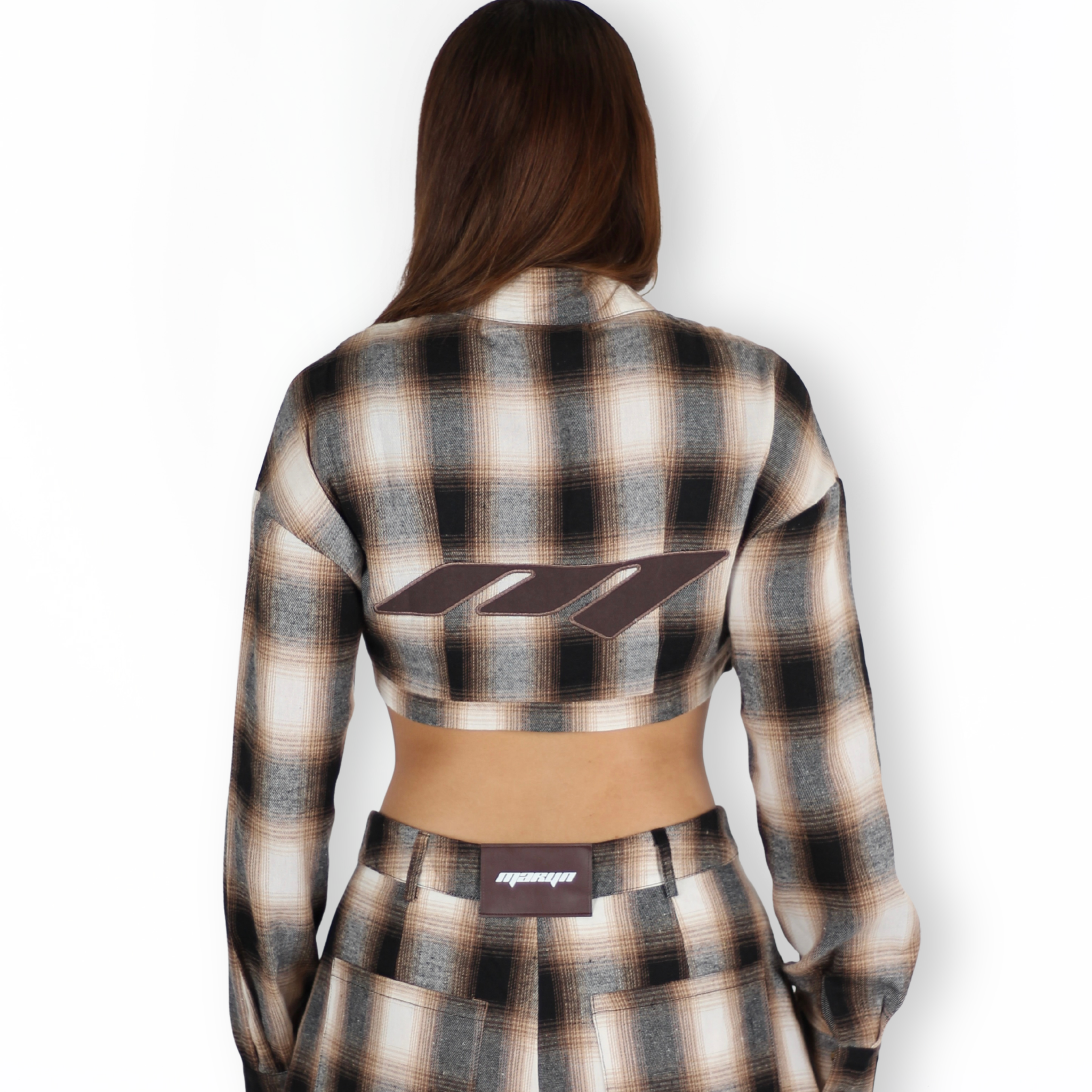 MTL Checked Cropped Flannel Brown