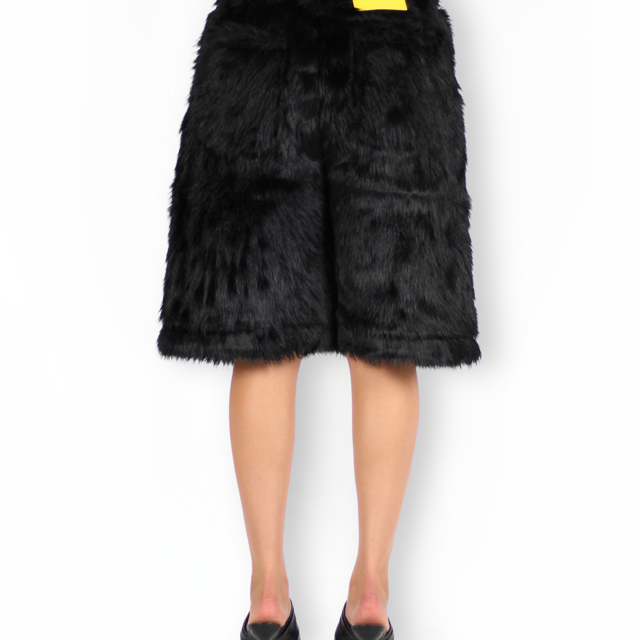 MTL Faux Fur Shorts Black