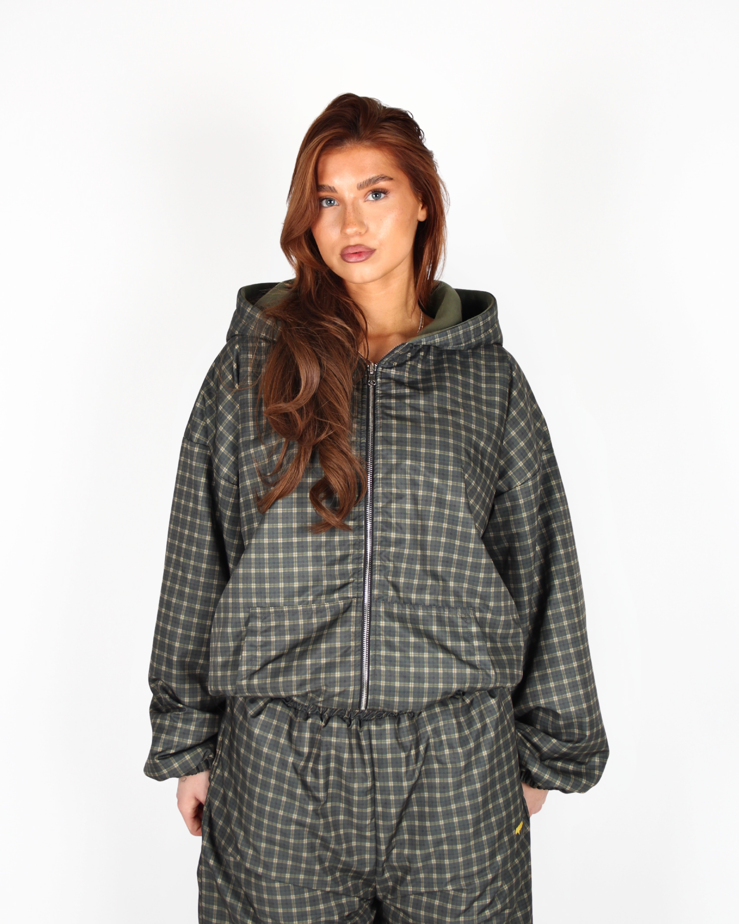 MTL Reversible Checked Jacket Green