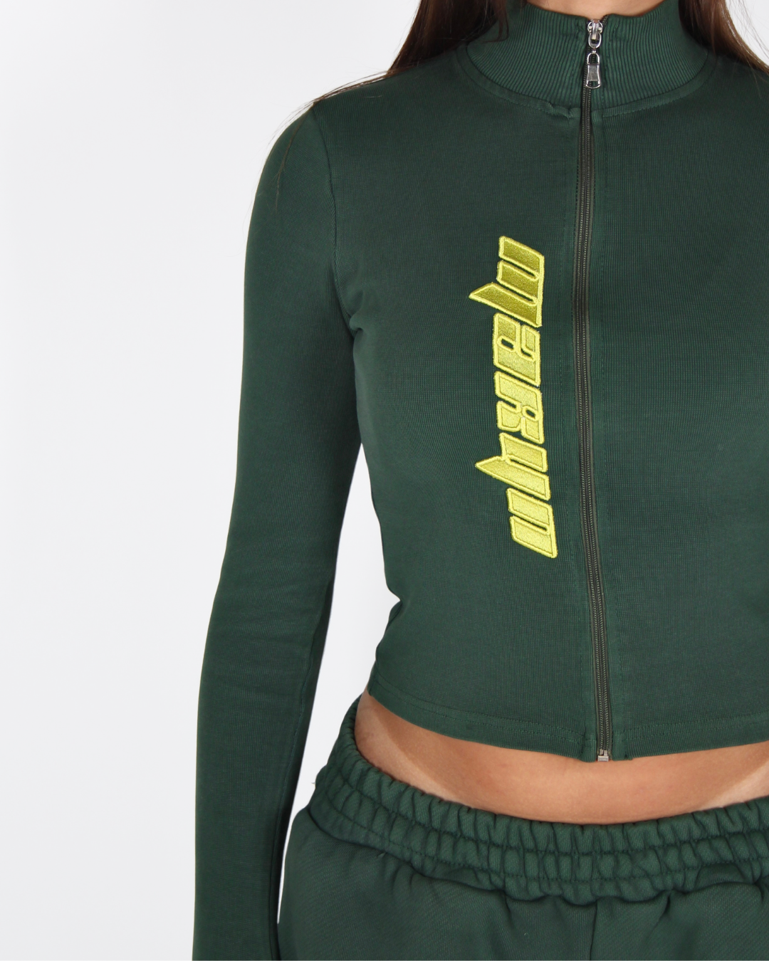MTL Zip-Up Top Green