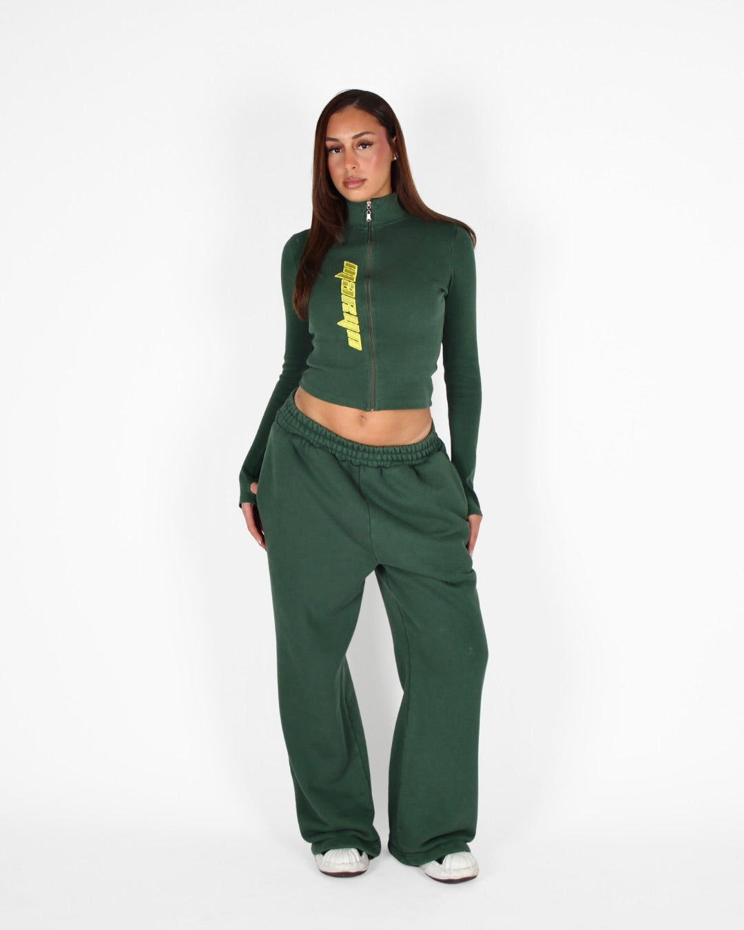 MTL Zip-Up Top Green