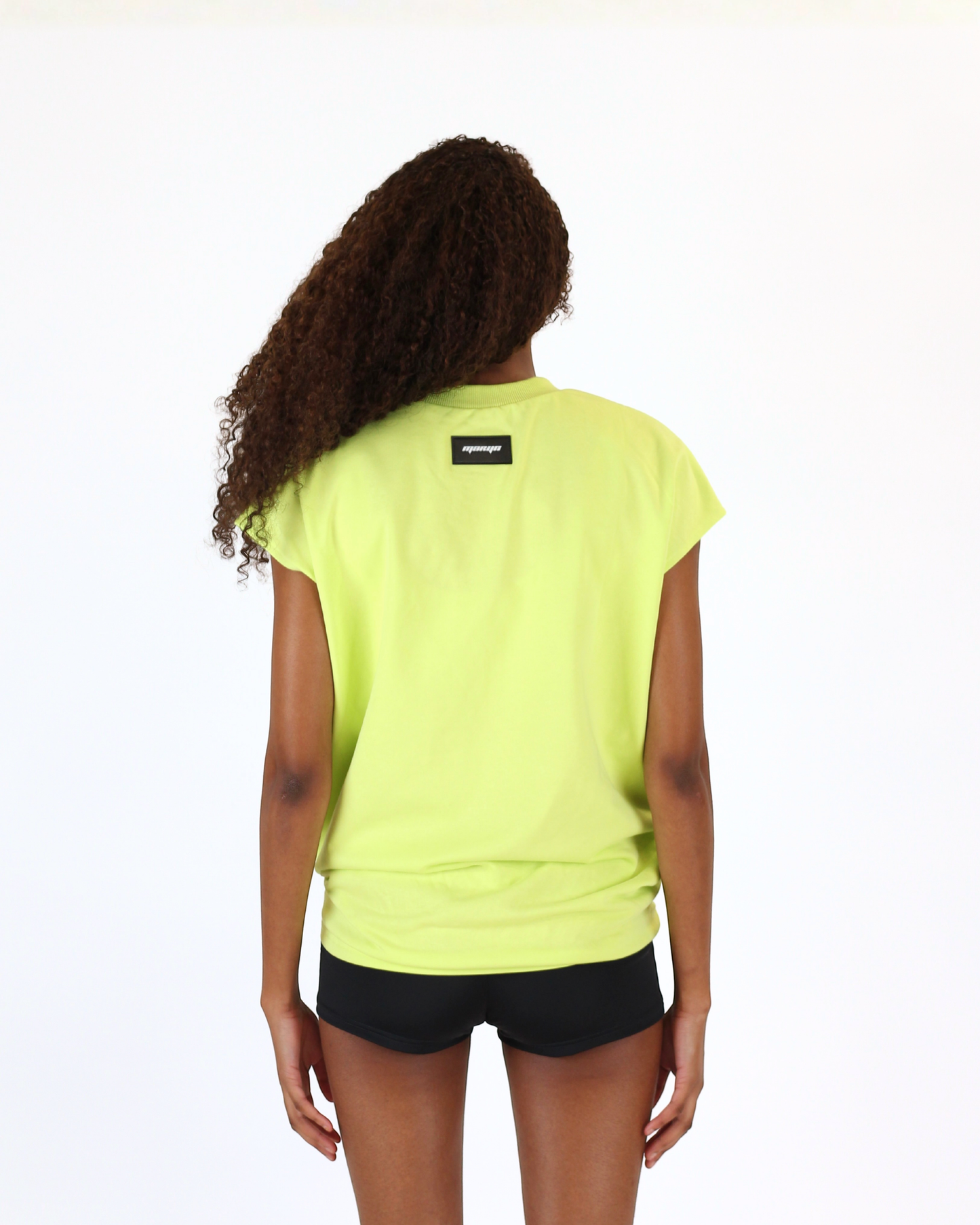 MTL Sleeveless Zipper Shirt Neon Yellow