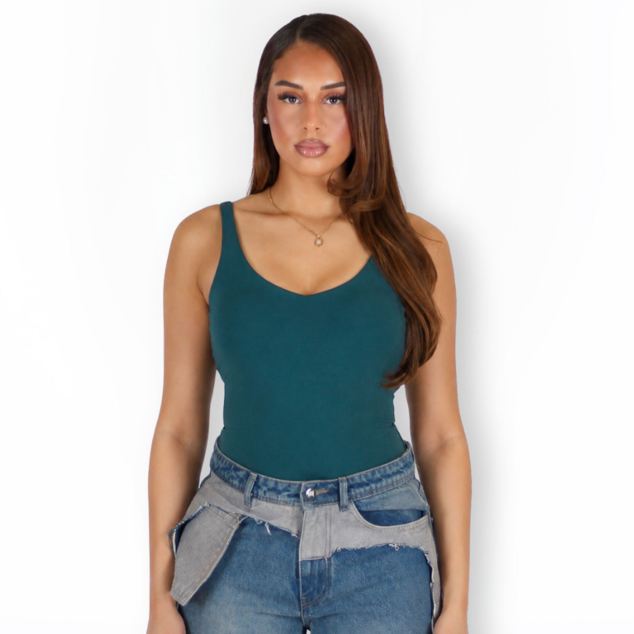 MTL Sculpting Label Bodysuit Green