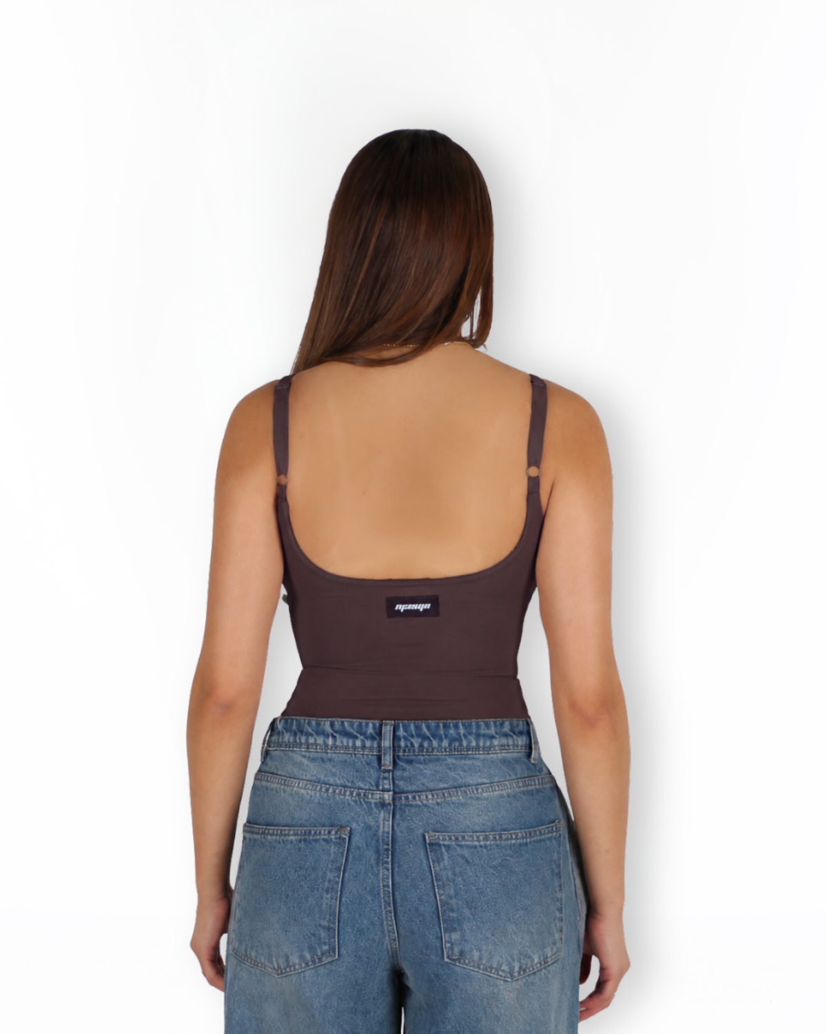 MTL Sculpting Label Bodysuit Brown
