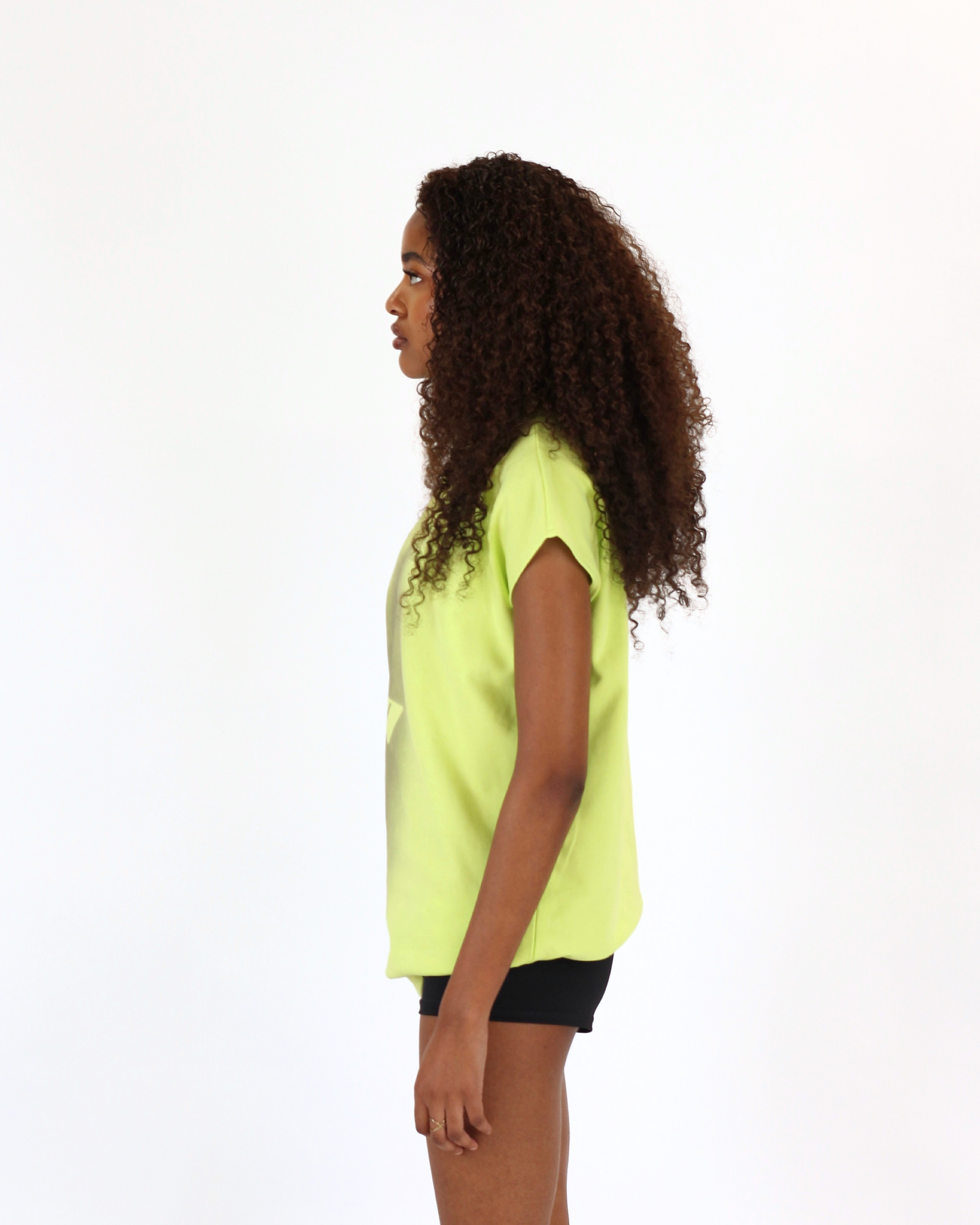 MTL Sleeveless Zipper Shirt Neon Yellow