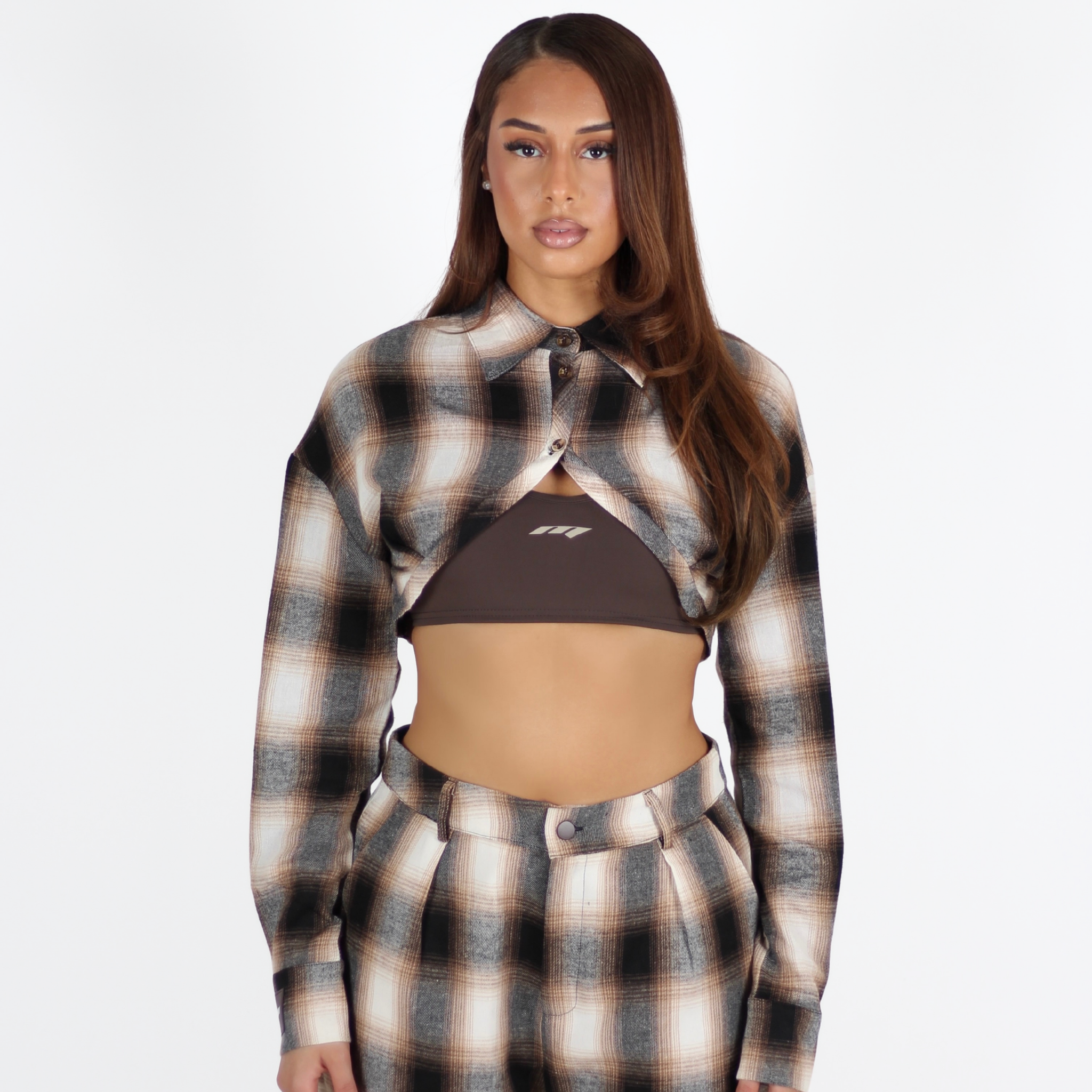 MTL Checked Cropped Flannel