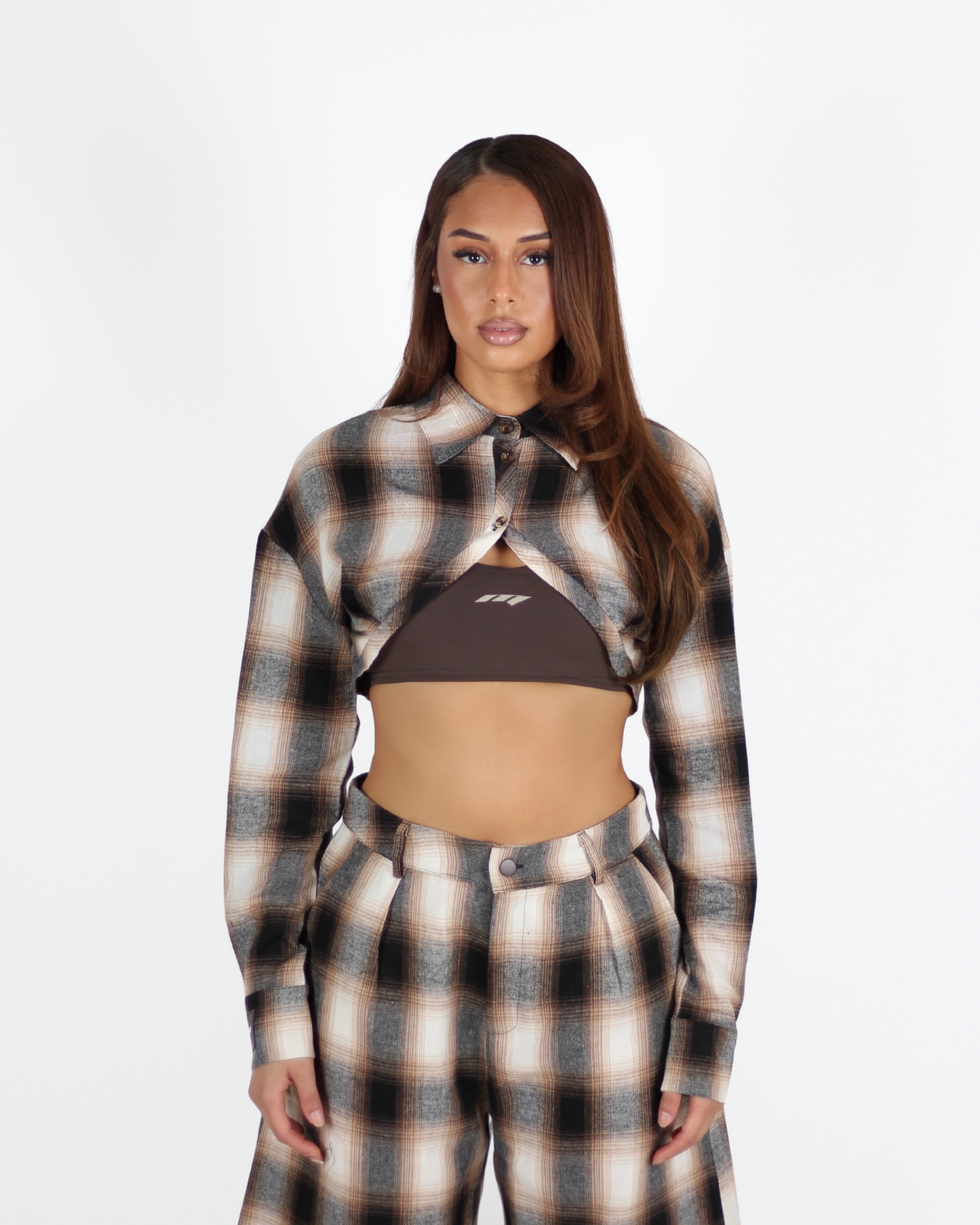 MTL Checked Cropped Flannel