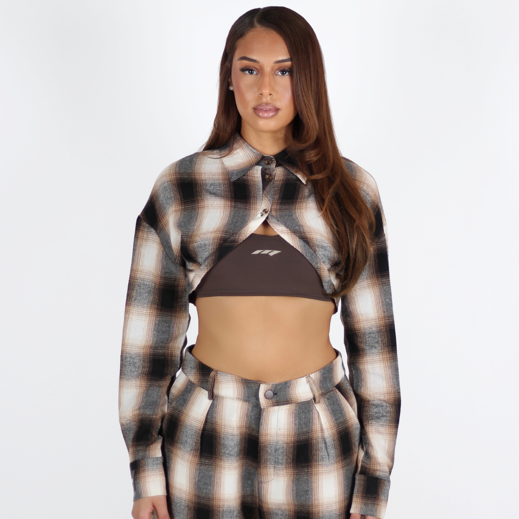 MTL Checked Cropped Flannel