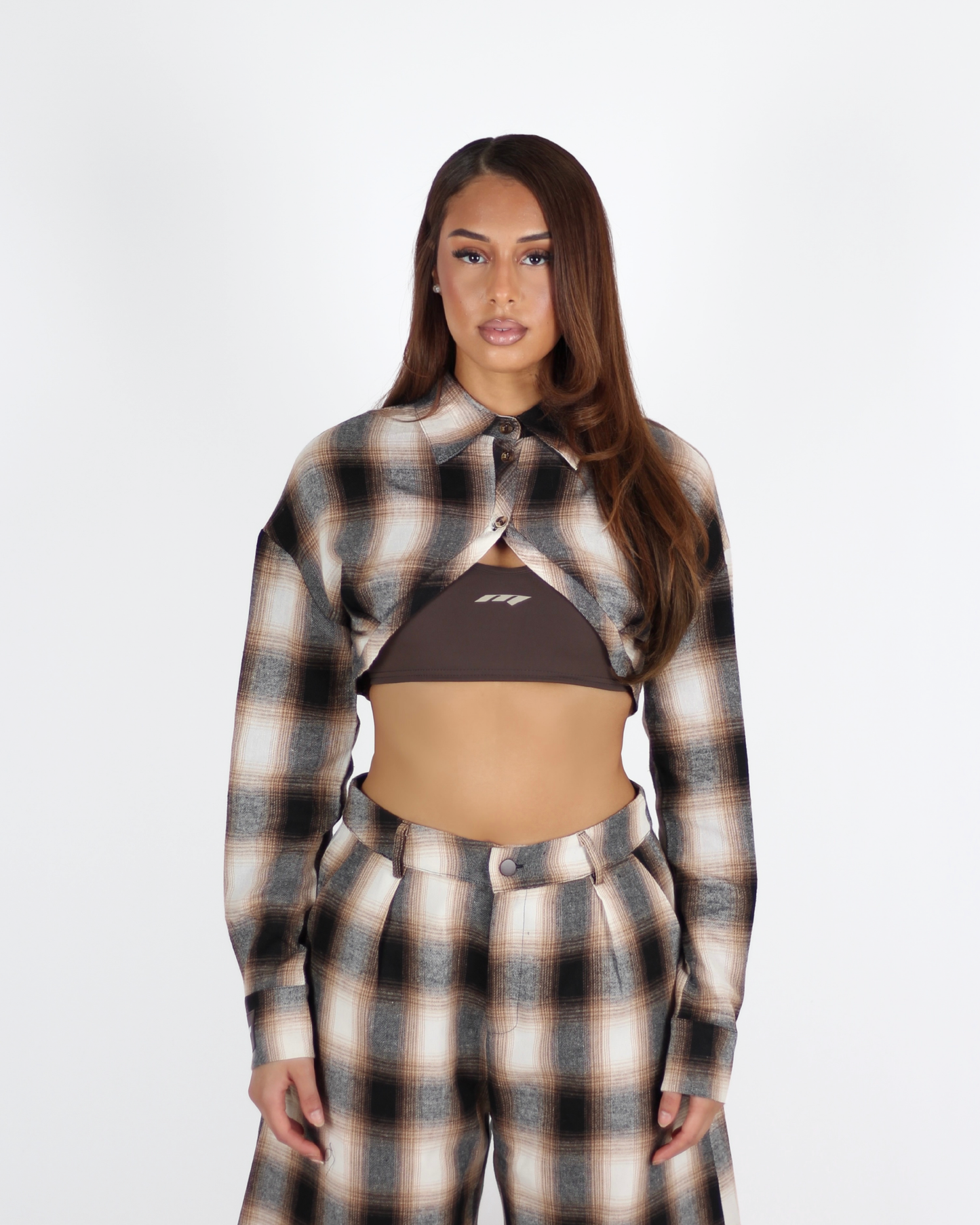 MTL Checked Cropped Flannel