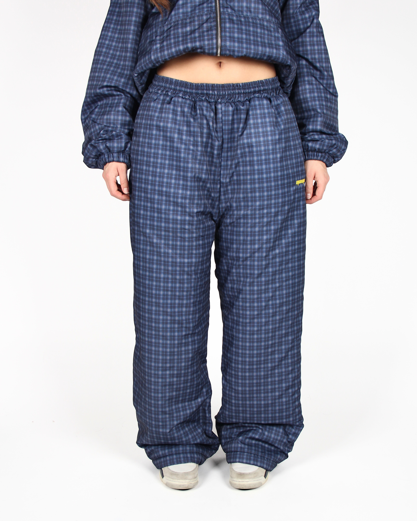 MTL Reversible Checked Pants Navy